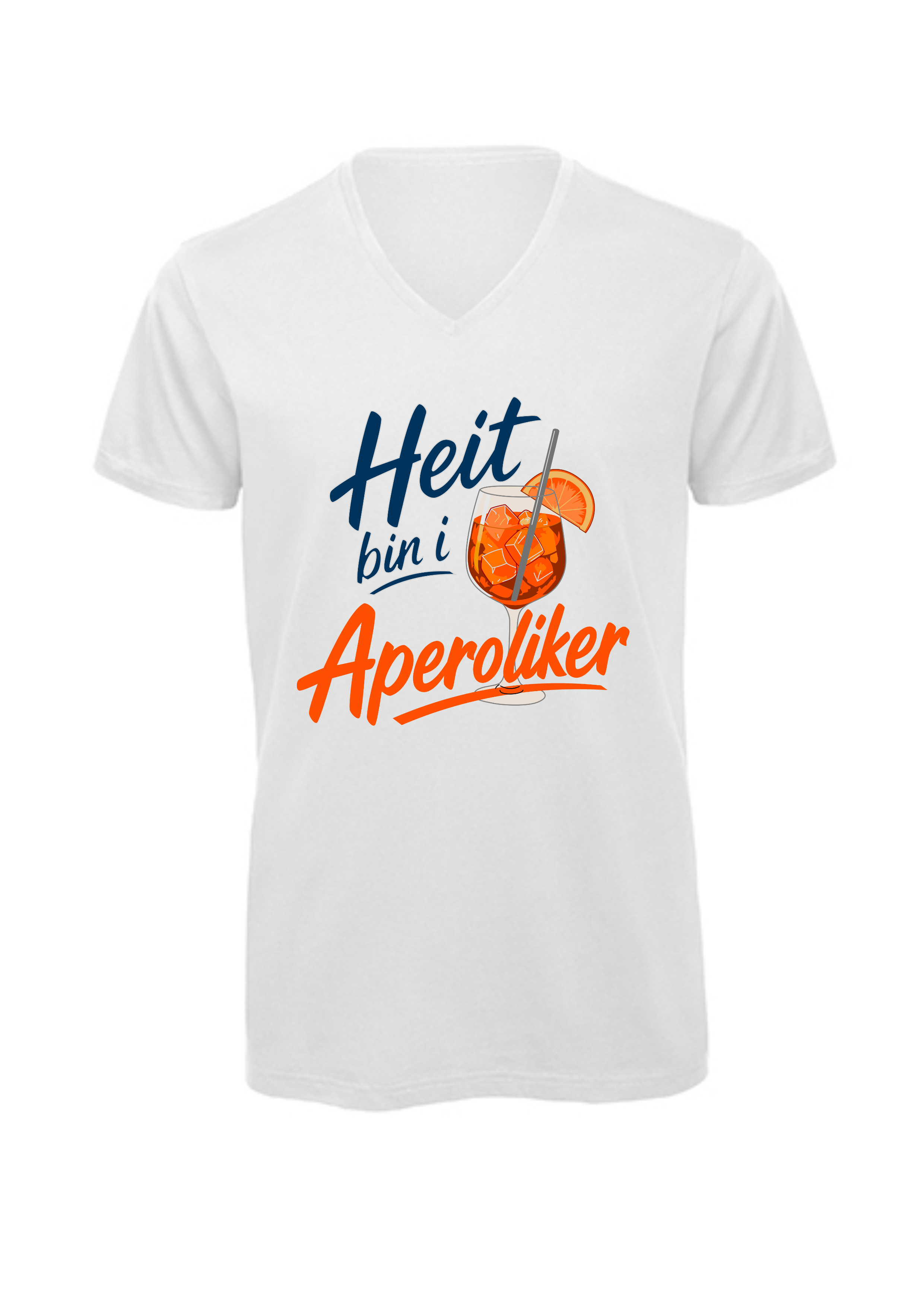 Heit bin i Aperoliker | T-Shirt Herren V-Ausschnitt