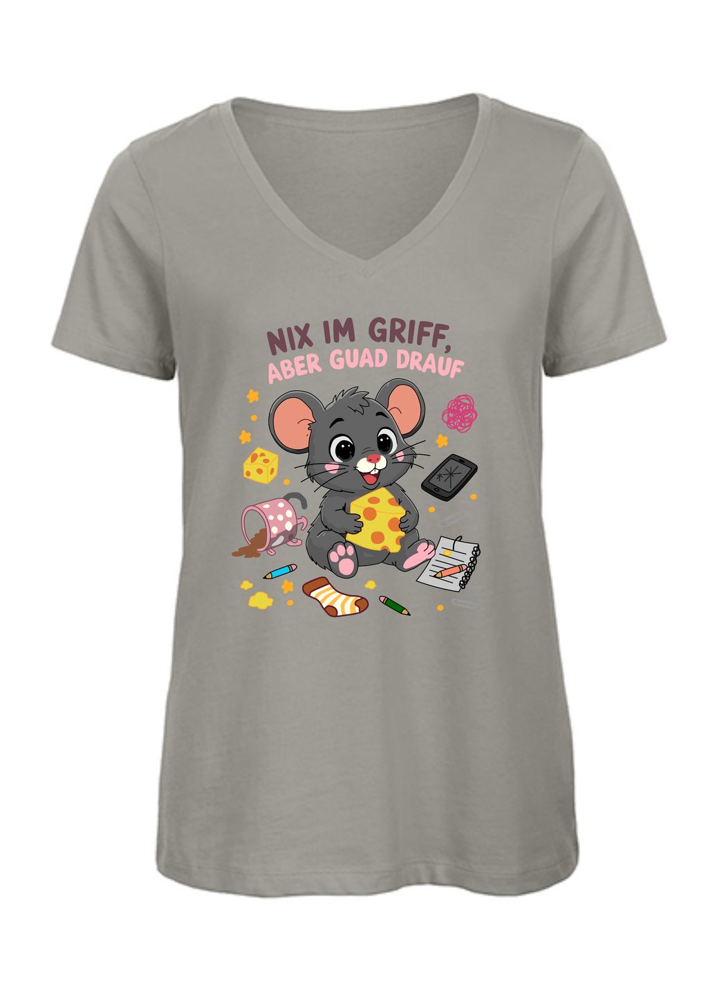 Chaosmaus | Damen T-Shirt V-Ausschnitt