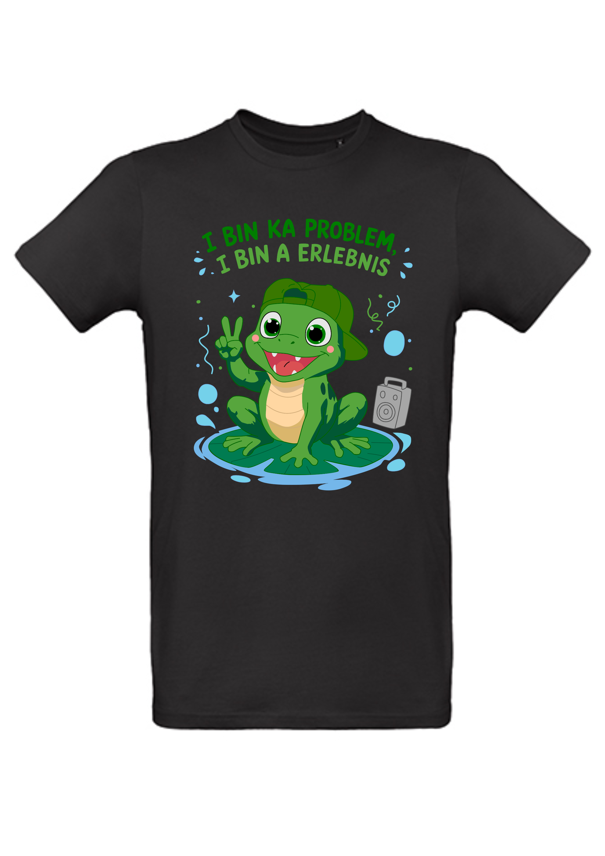 Erlebnisfrosch | Men's Round Neck T-Shirt