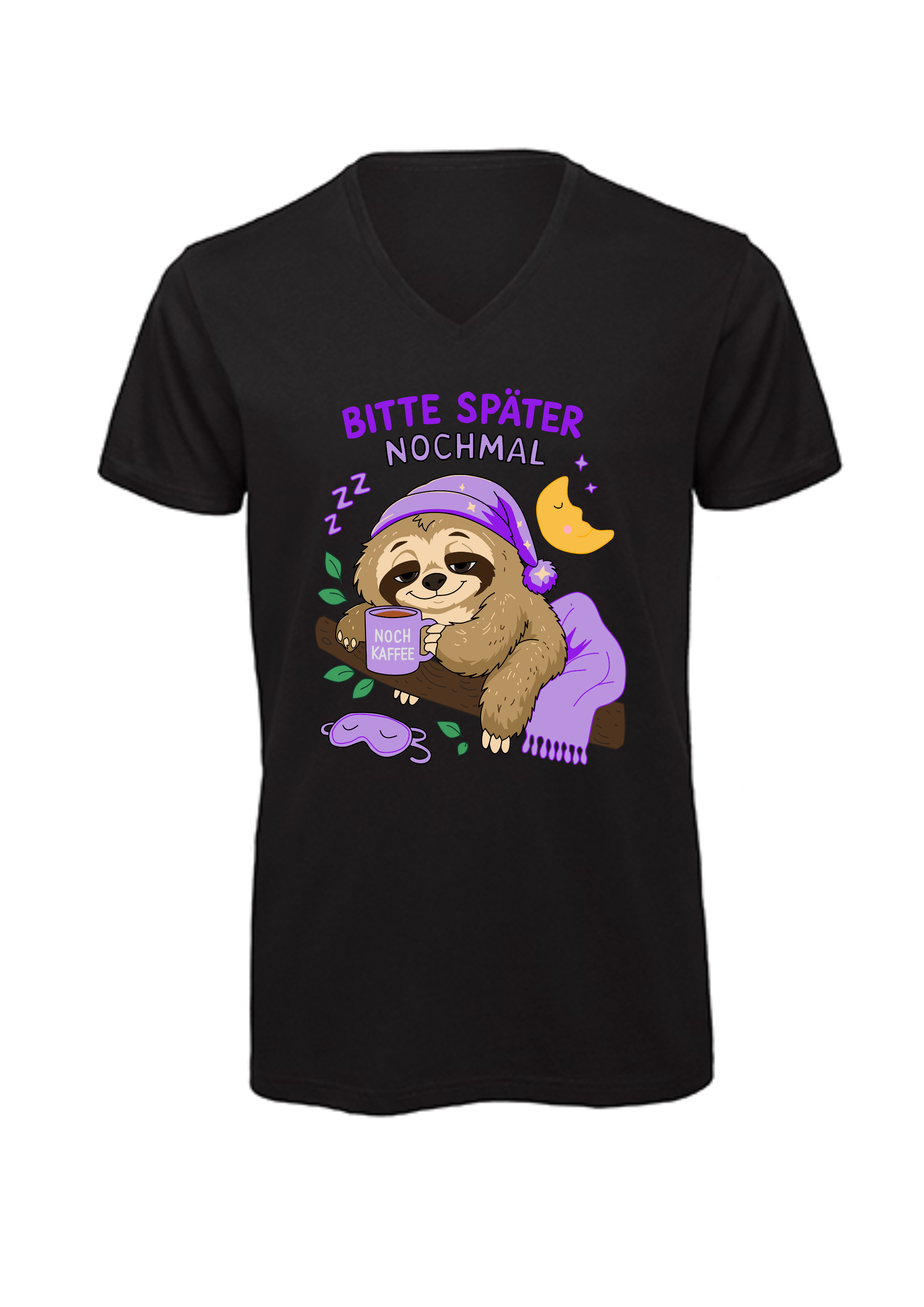 Bitte später nochmal - Faultier | T-Shirt Herren V-Ausschnitt