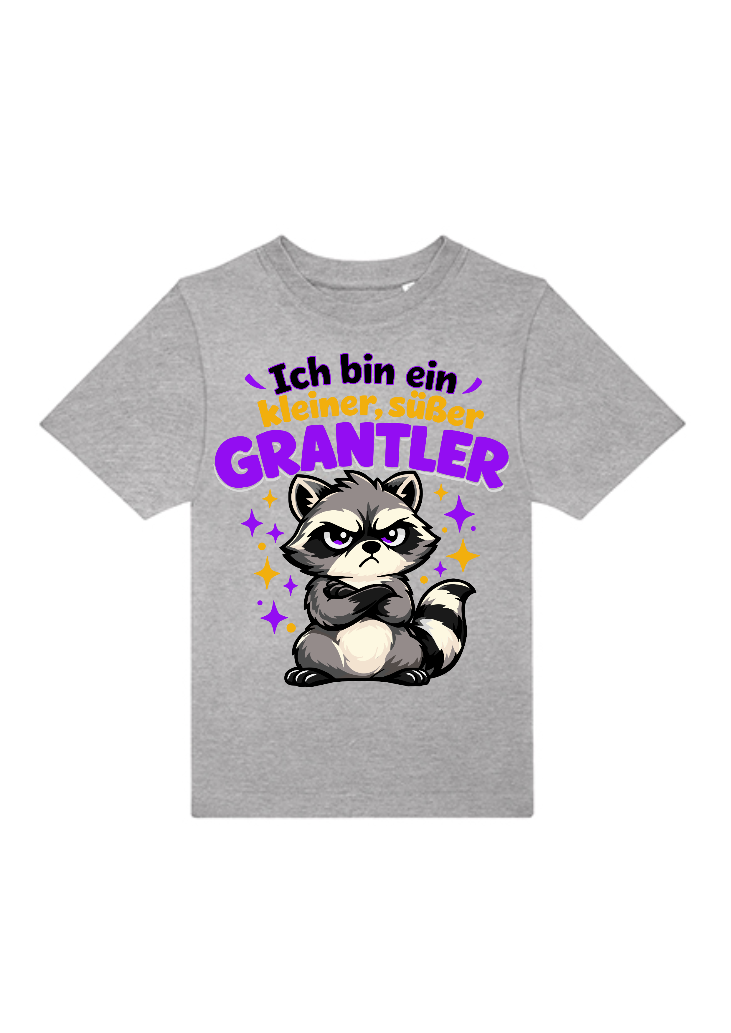 Kleiner, süßer Grantler - Waschbär | Kinder T-Shirt Rundhals