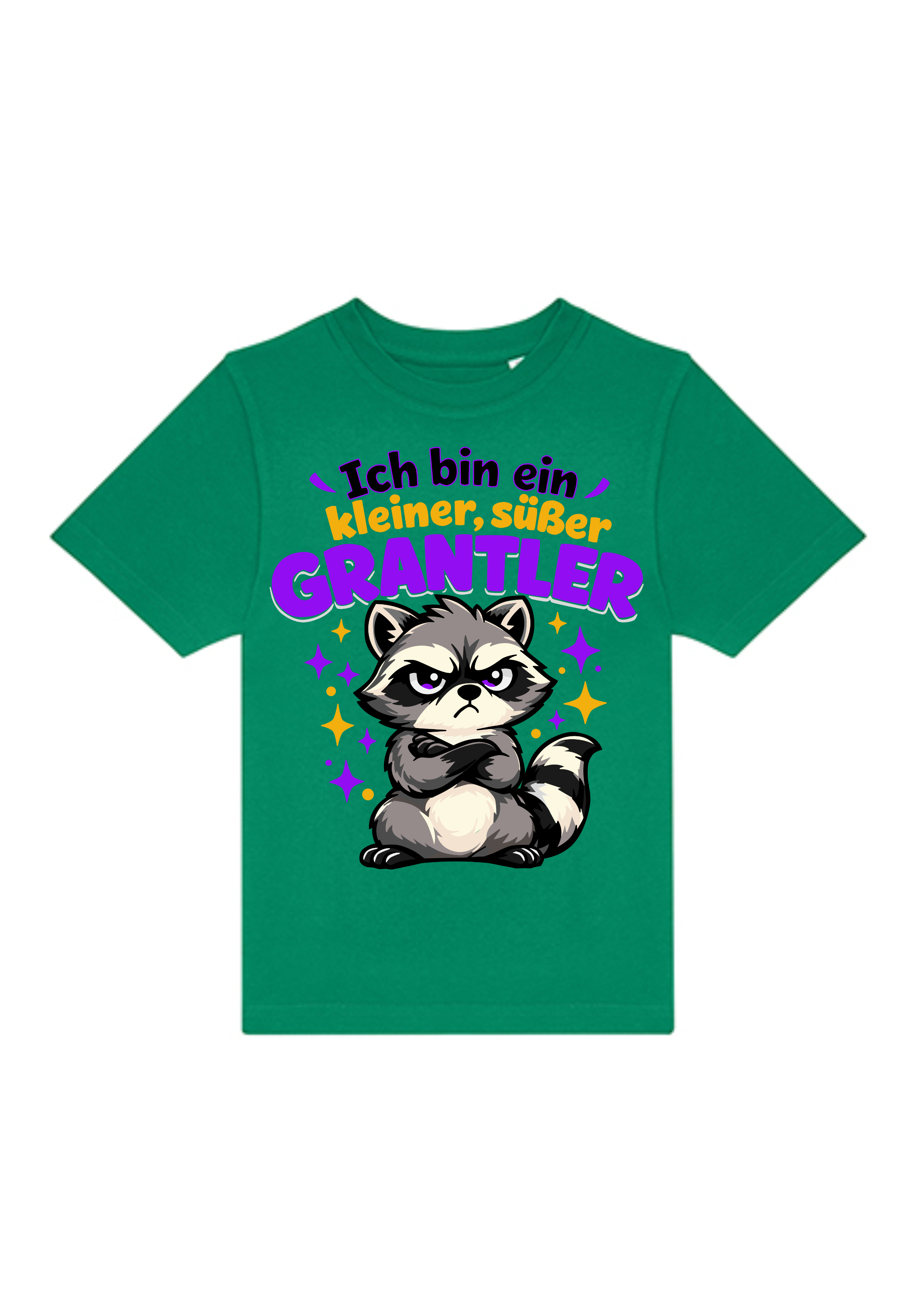 Kleiner, süßer Grantler - Waschbär | Kinder T-Shirt Rundhals