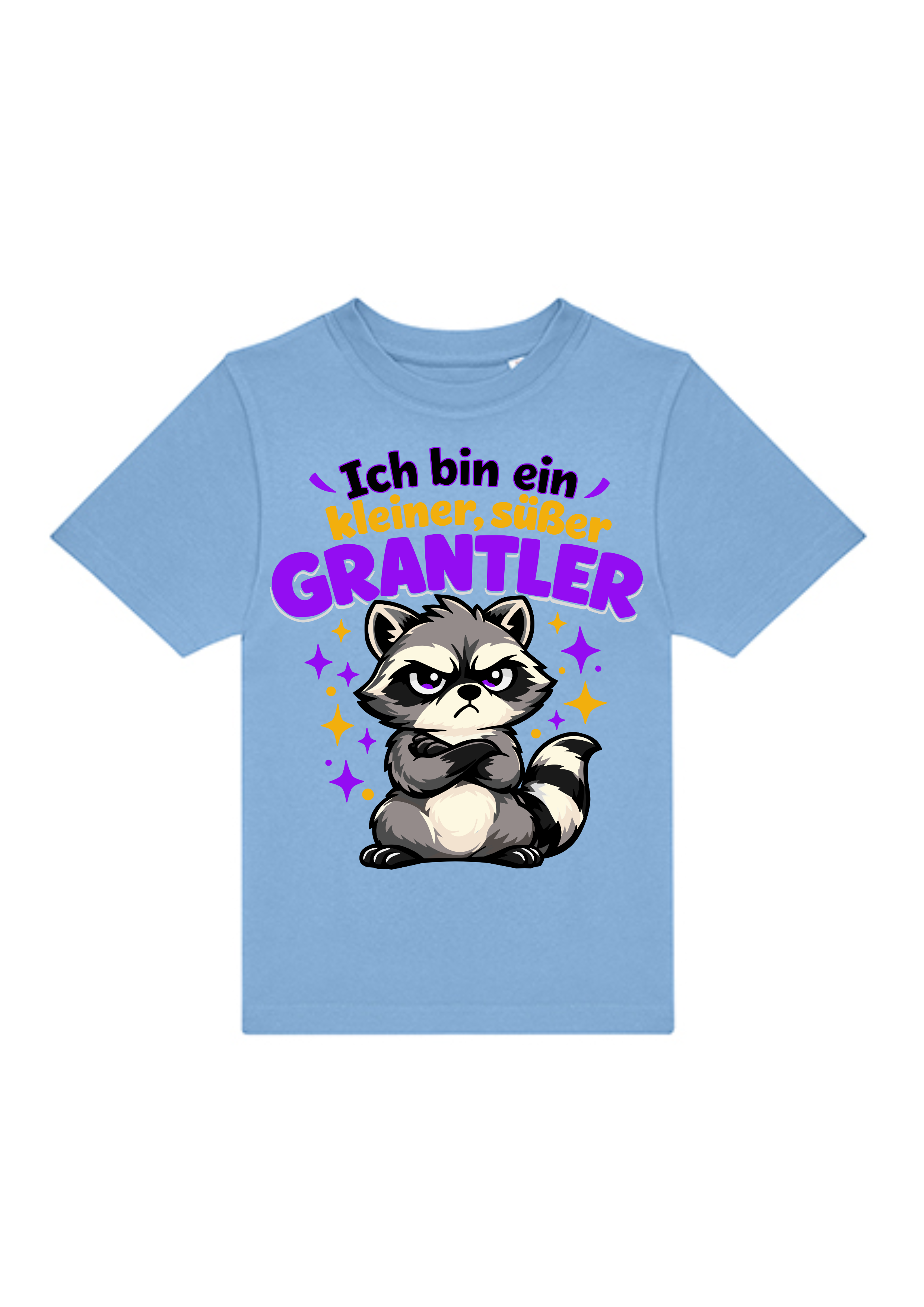 Kleiner, süßer Grantler - Waschbär | Kinder T-Shirt Rundhals