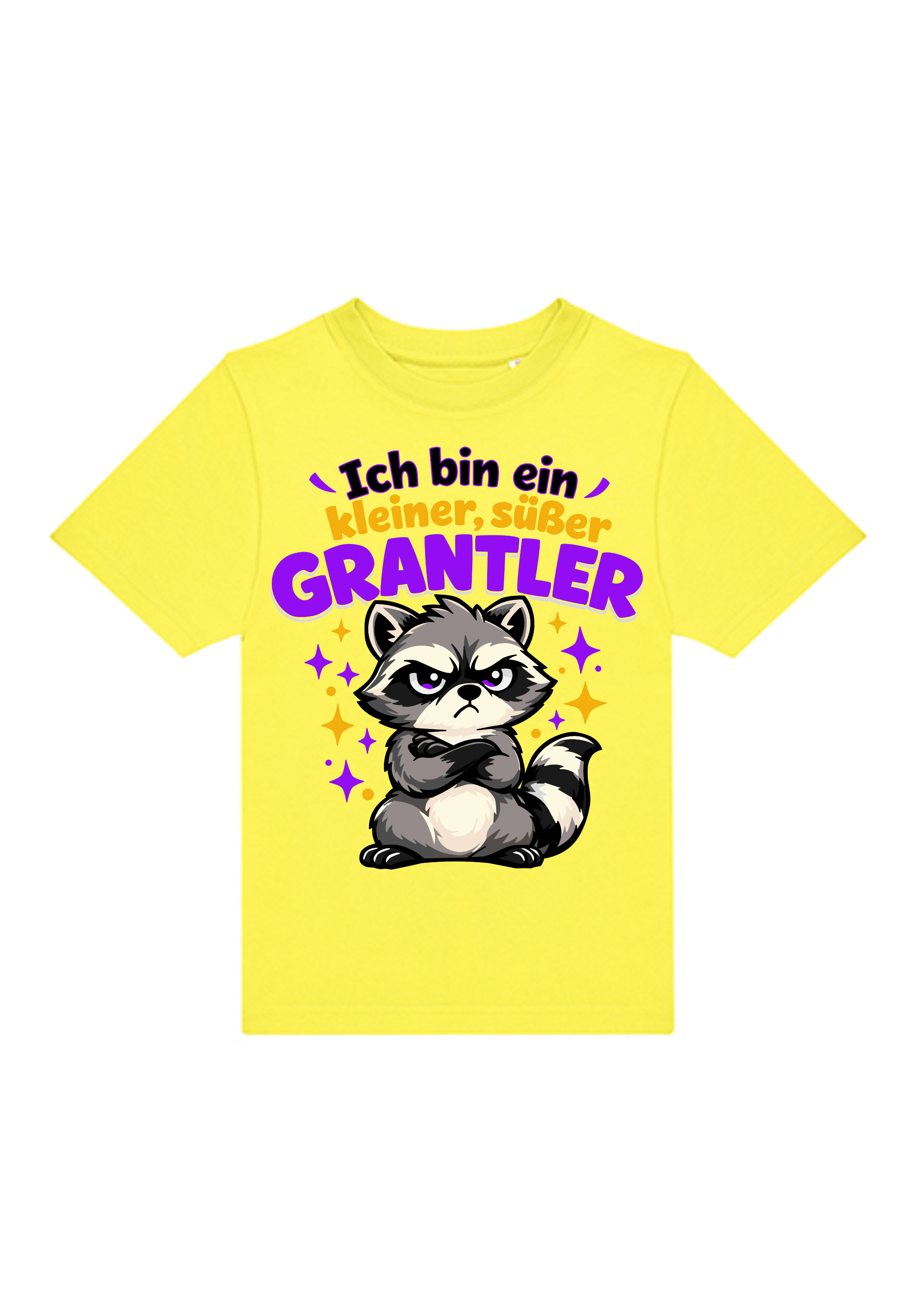 Kleiner, süßer Grantler - Waschbär | Kinder T-Shirt Rundhals