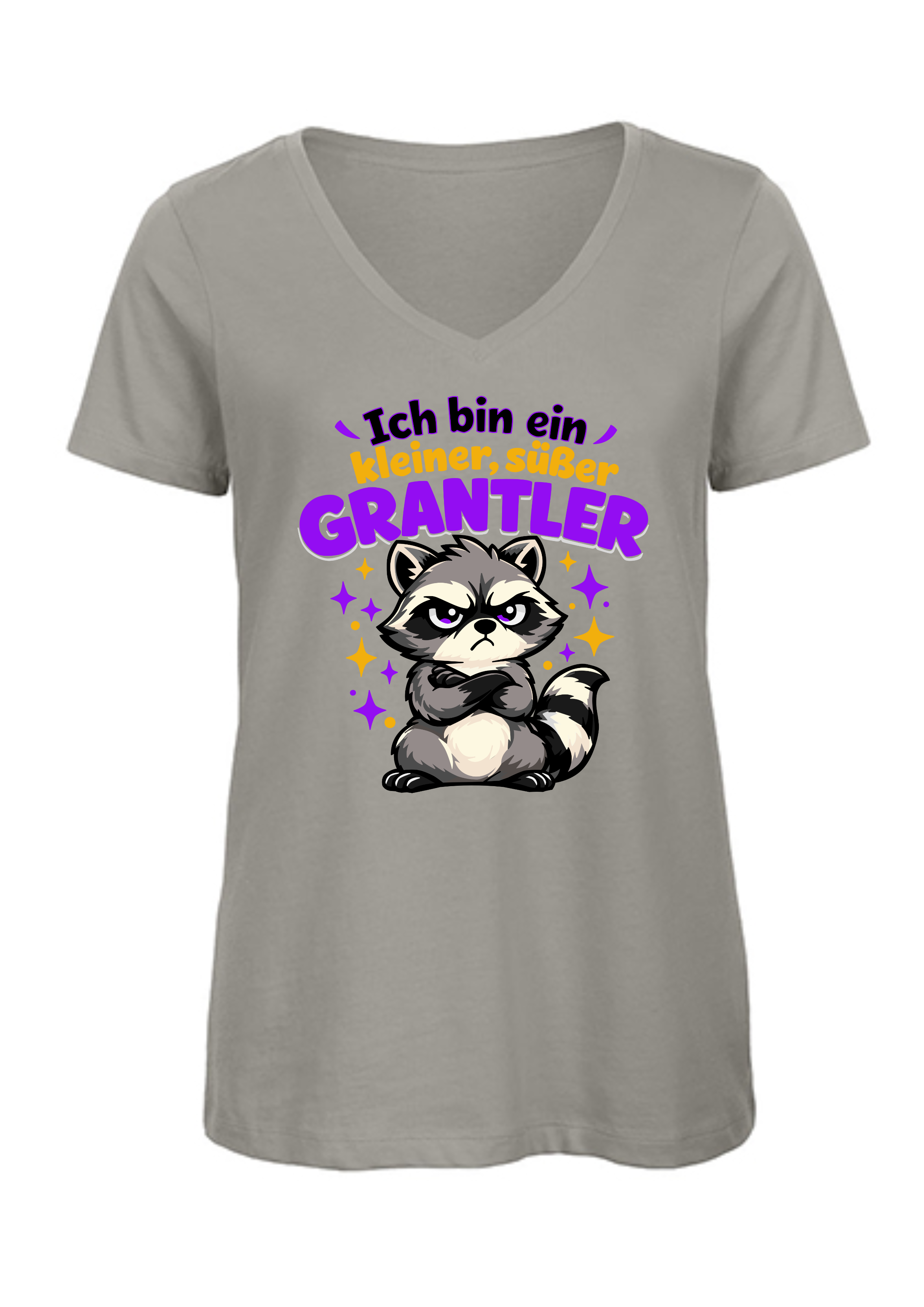 Kleiner, süßer Grantler | Damen T-Shirt V-Ausschnitt