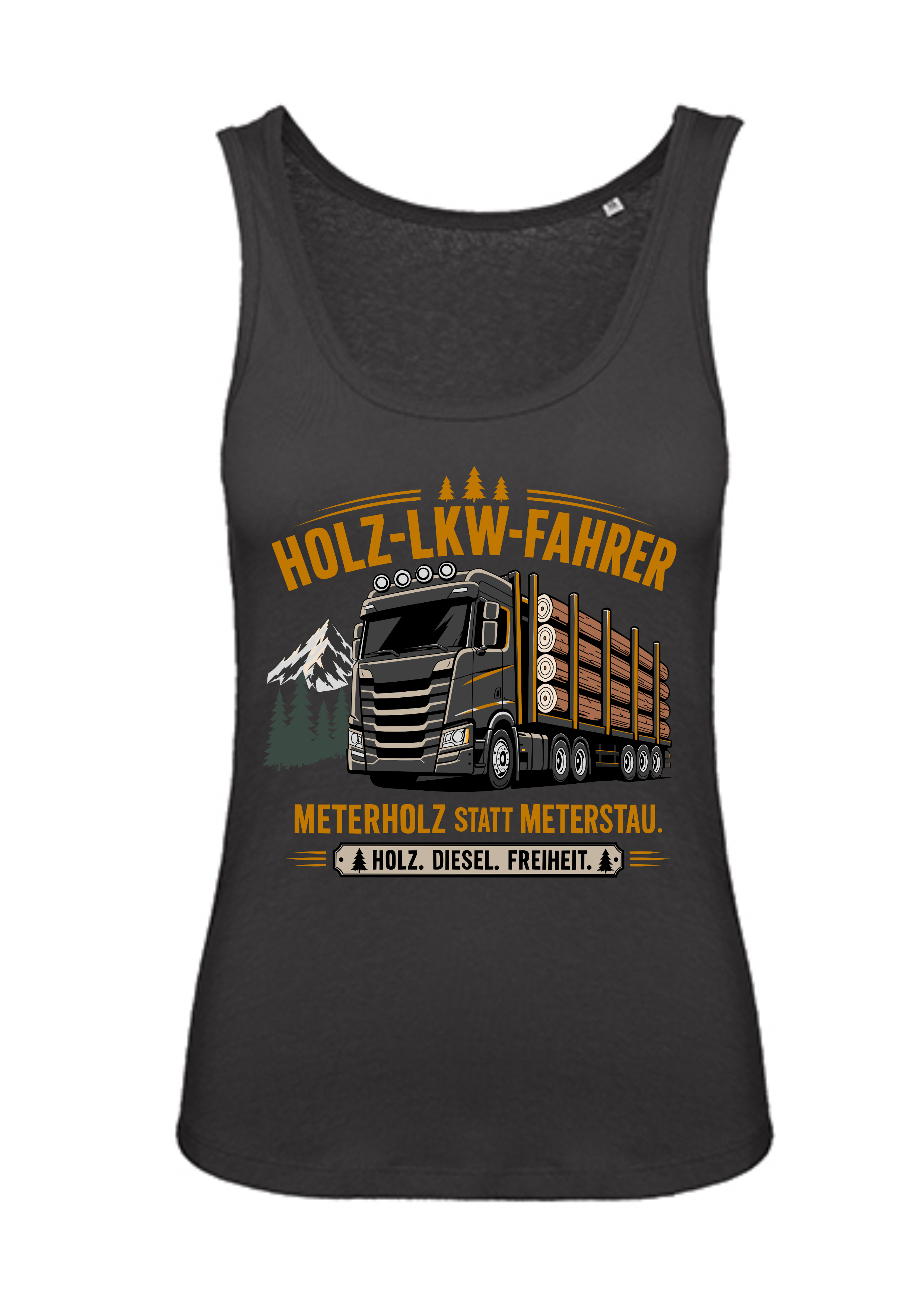 Holz-LKW-Fahrer | Damen-Tanktop