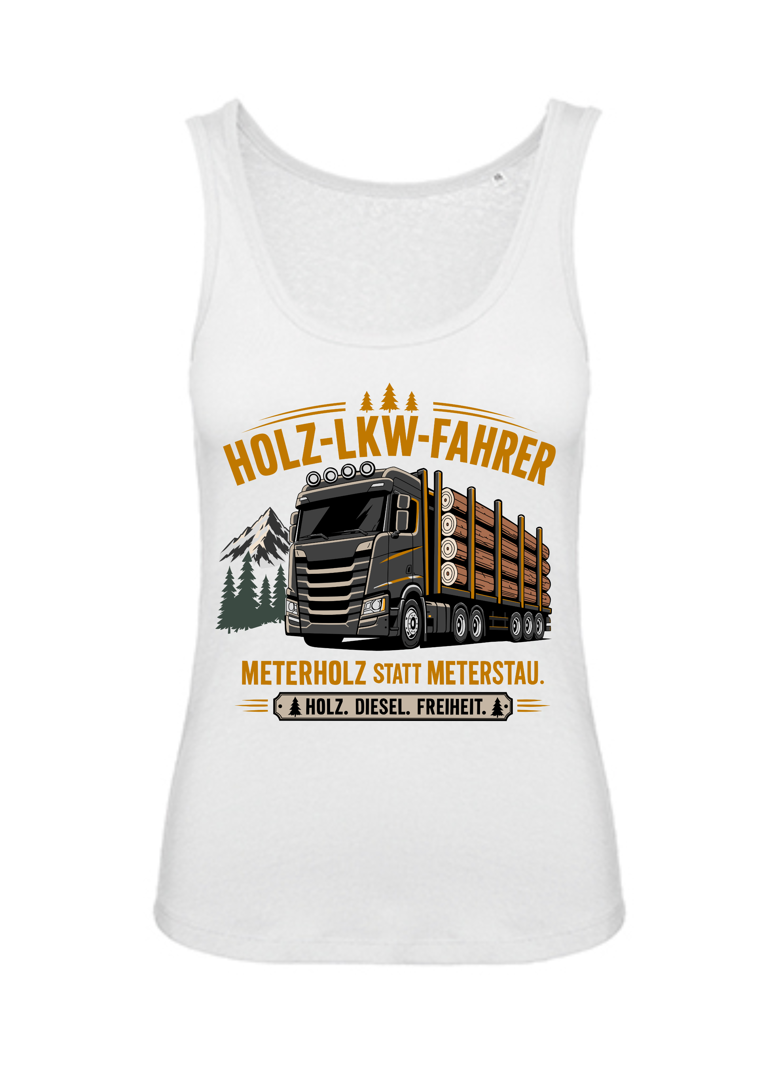 Holz-LKW-Fahrer | Damen-Tanktop