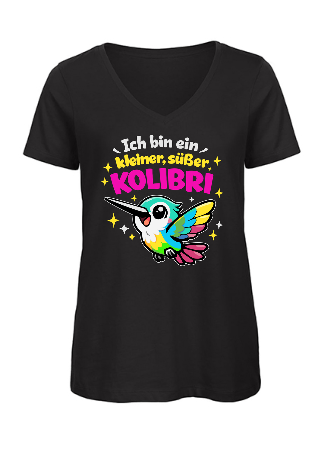 Kleiner, süßer Kolibri | Damen T-Shirt V-Ausschnitt