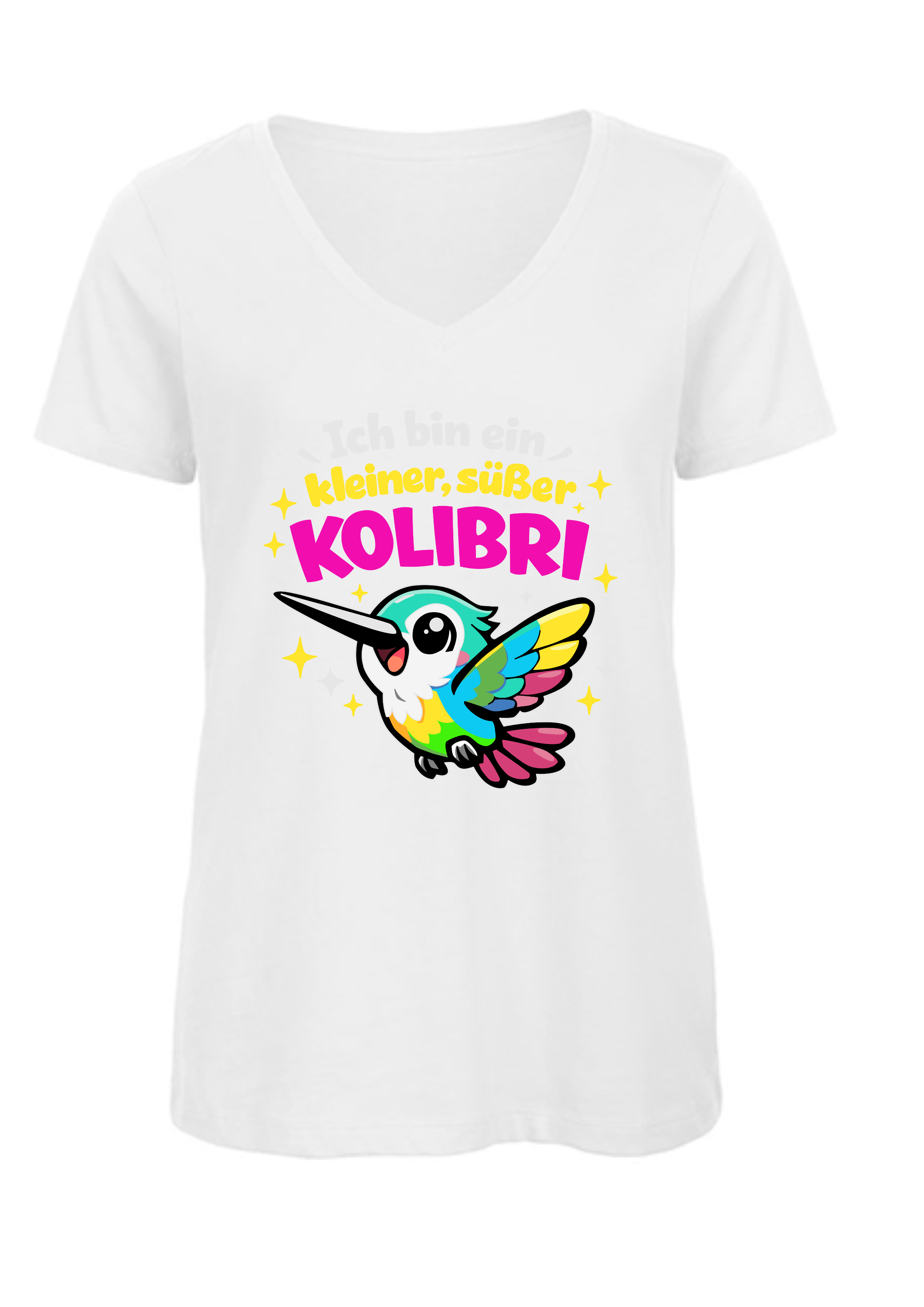 Kleiner, süßer Kolibri | Damen T-Shirt V-Ausschnitt