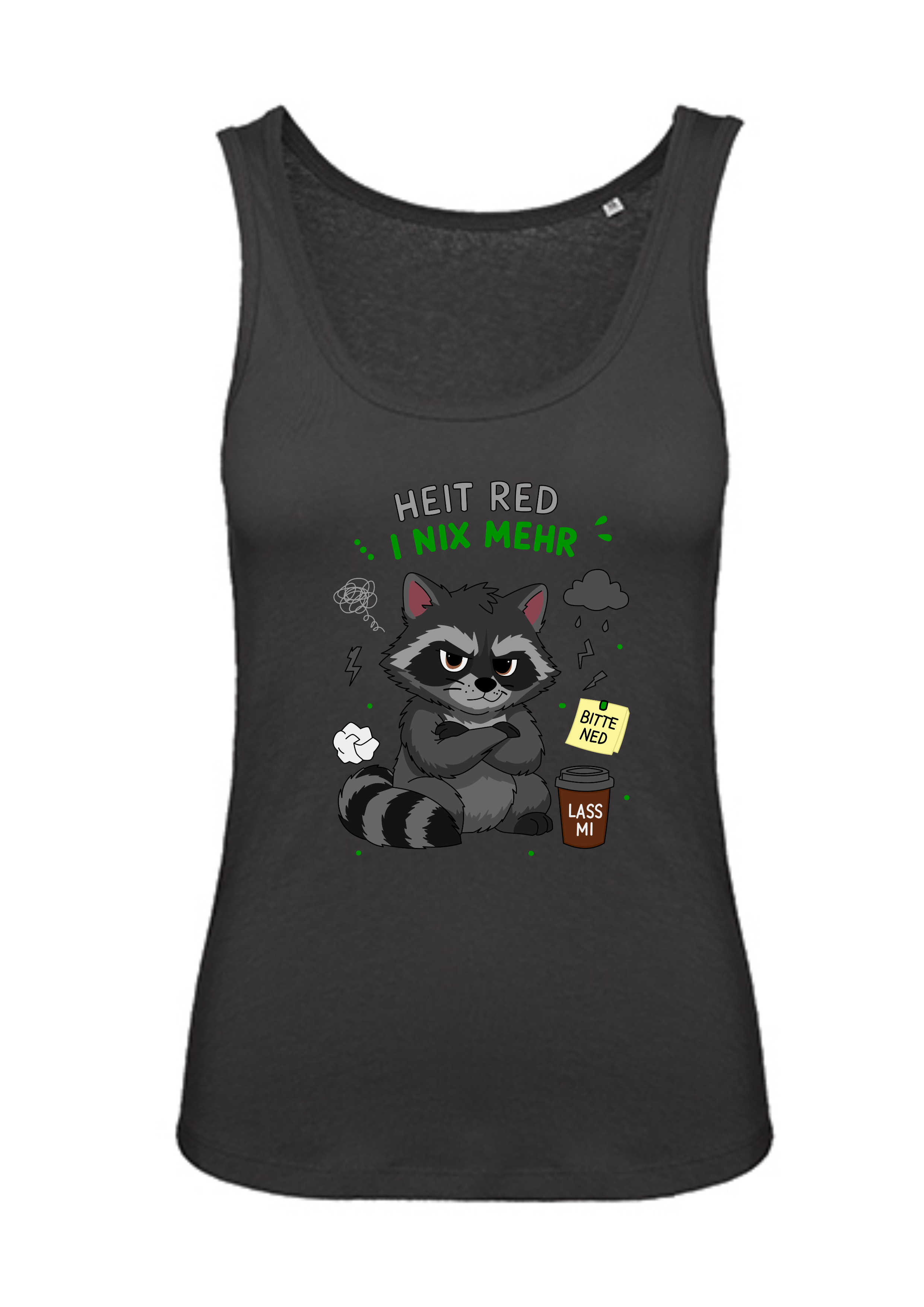 Heit red i nix mehr - Waschbär | Damen-Tanktop