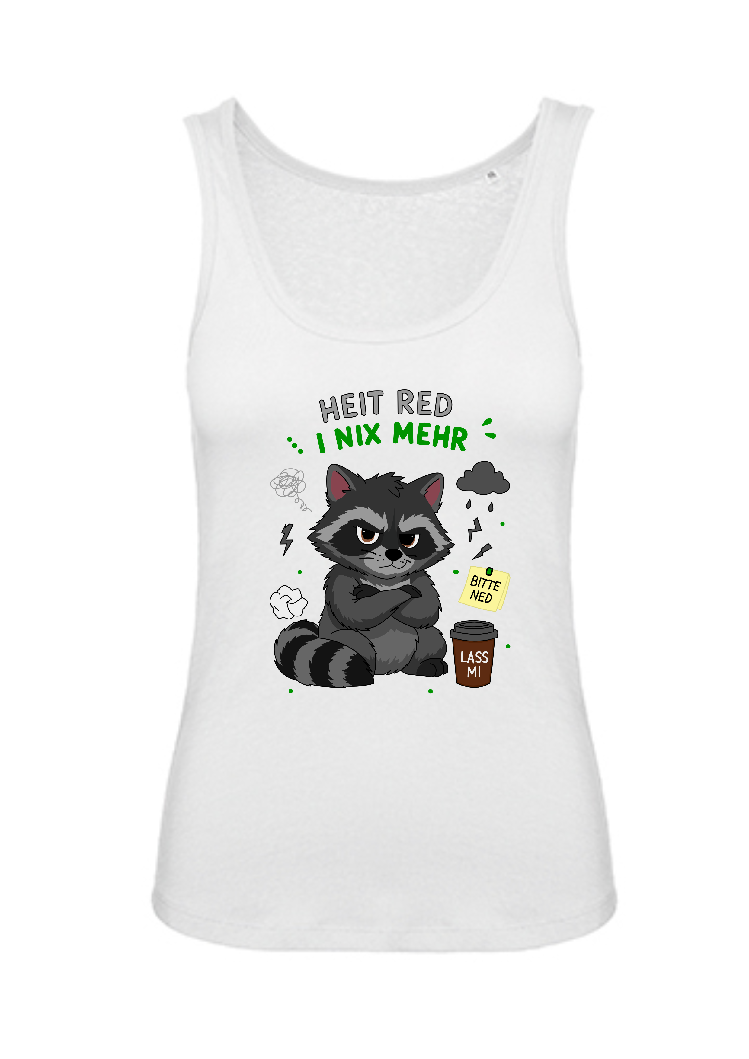 Heit red i nix mehr - Waschbär | Damen-Tanktop