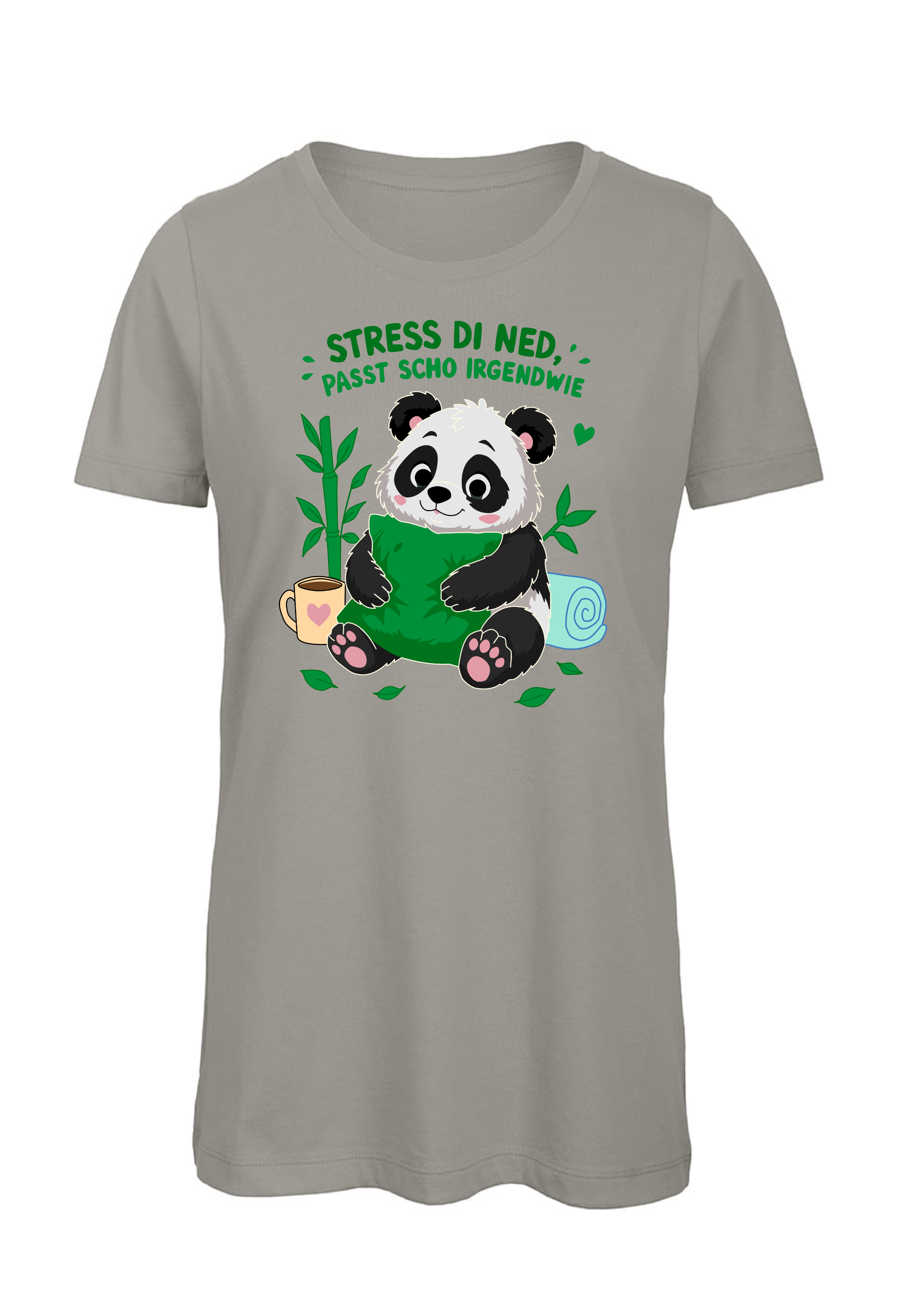 Stress di ned - Panda | Damen T-Shirt Rundhals