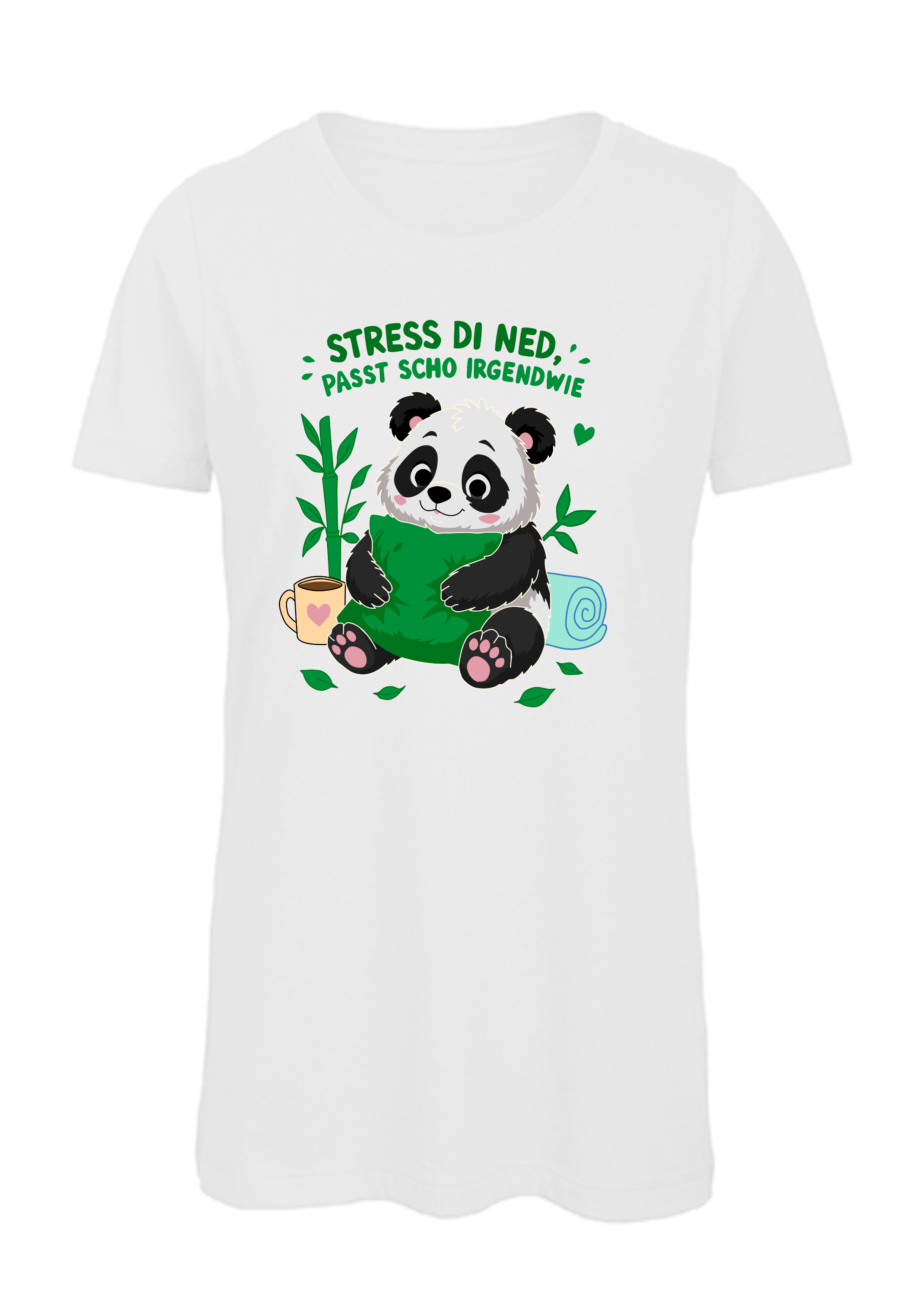 Stress di ned - Panda | Damen T-Shirt Rundhals