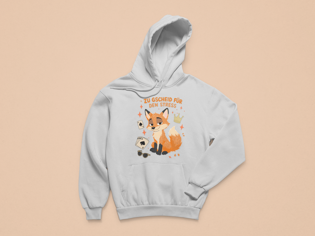 zu gscheid für den Stress - Fuchs - Hoodie Herren