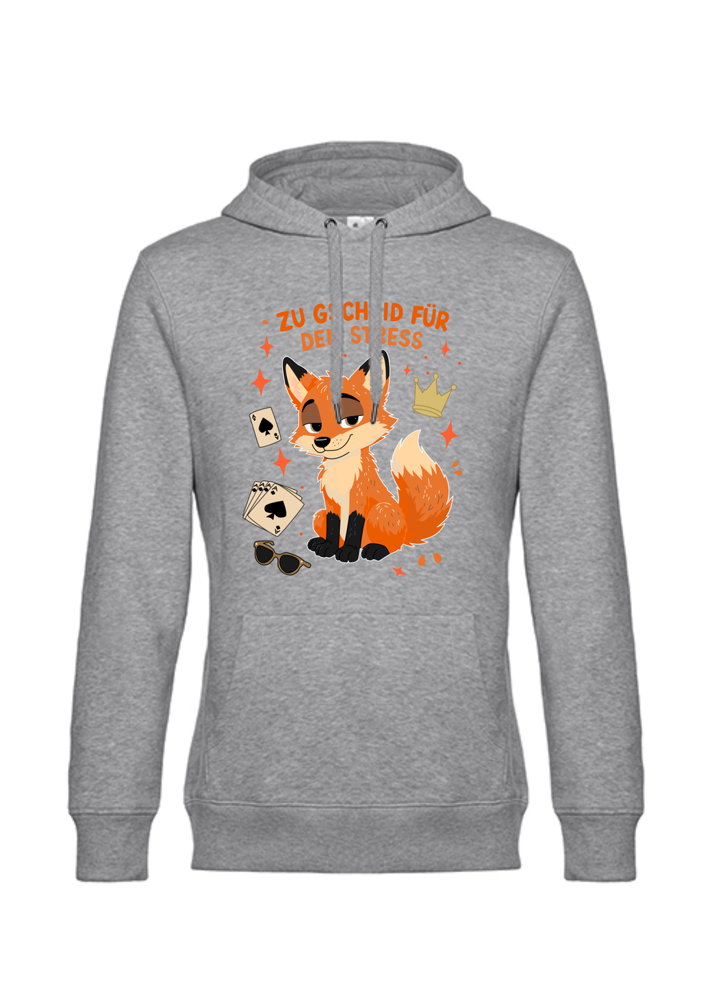 Too smart for this stress - Fox - Men's Hoodie