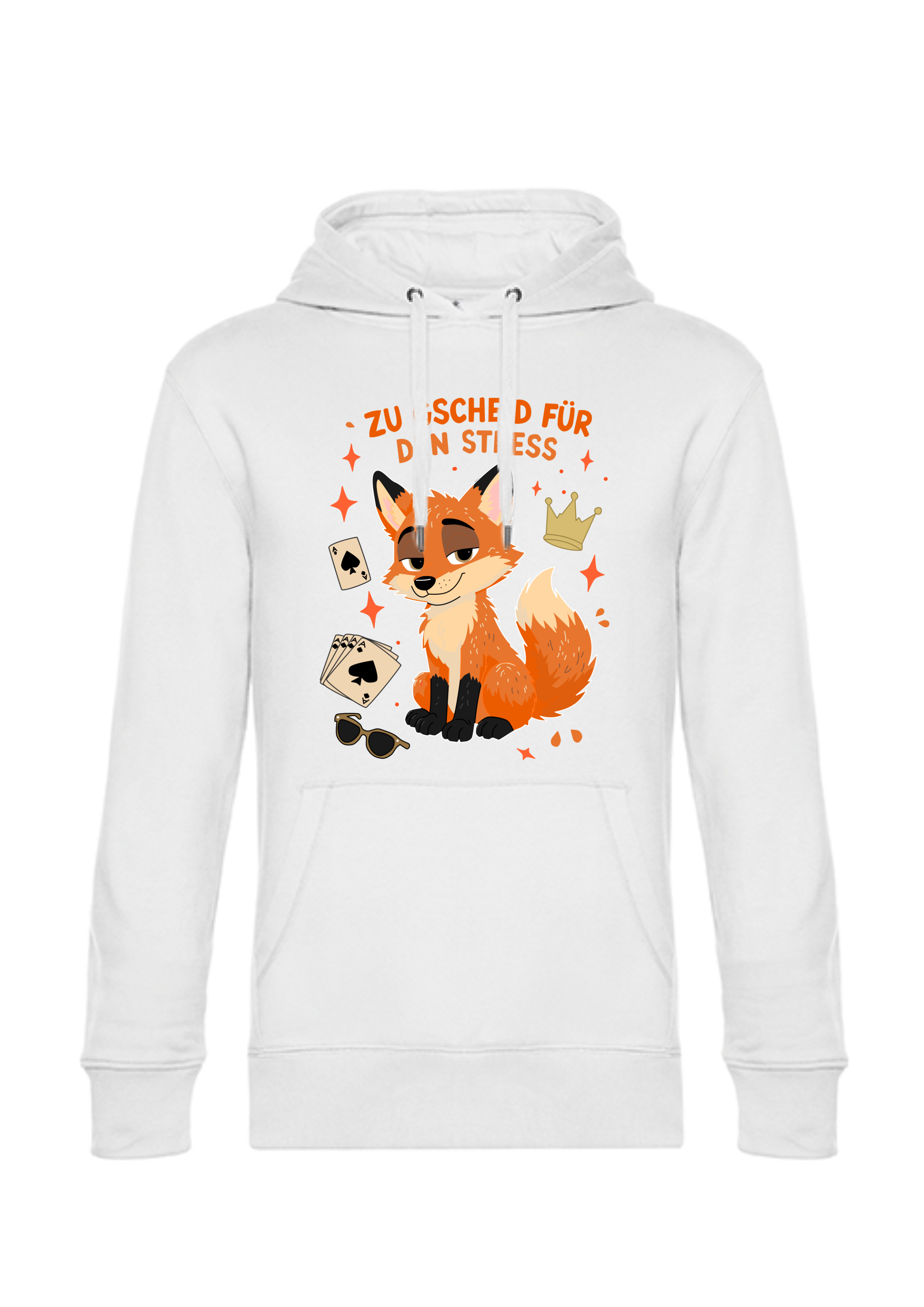 Too smart for this stress - Fox - Men's Hoodie