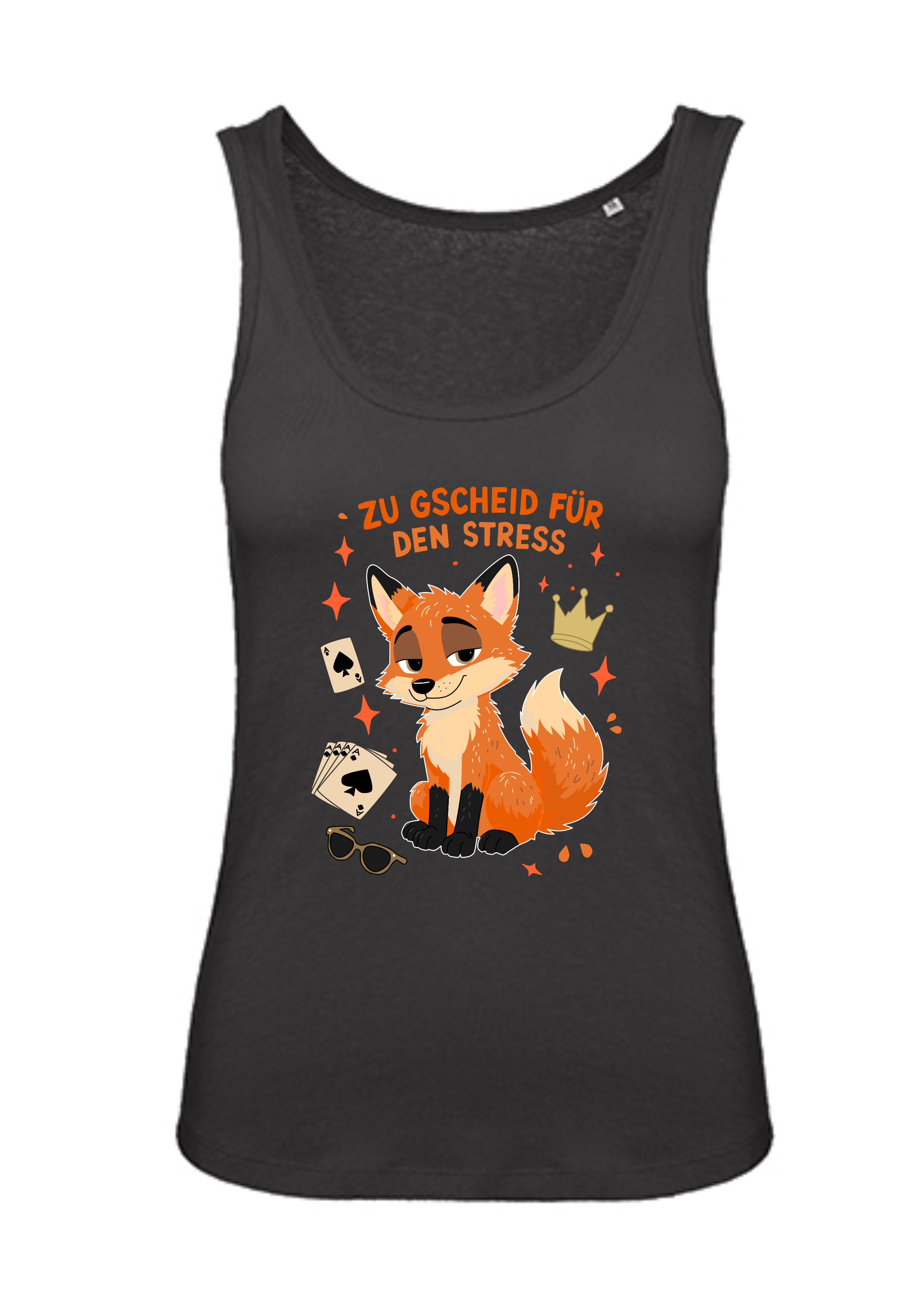 Zu gscheid für den Stress - Fuchs | Damen-Tanktop