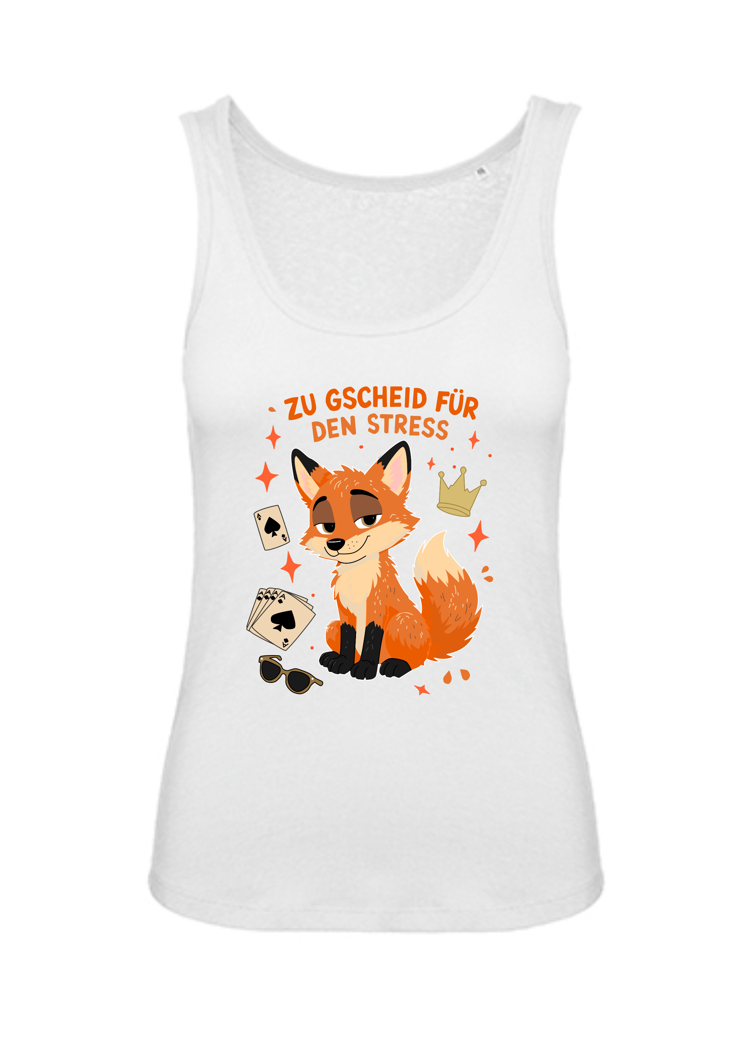 Zu gscheid für den Stress - Fuchs | Damen-Tanktop