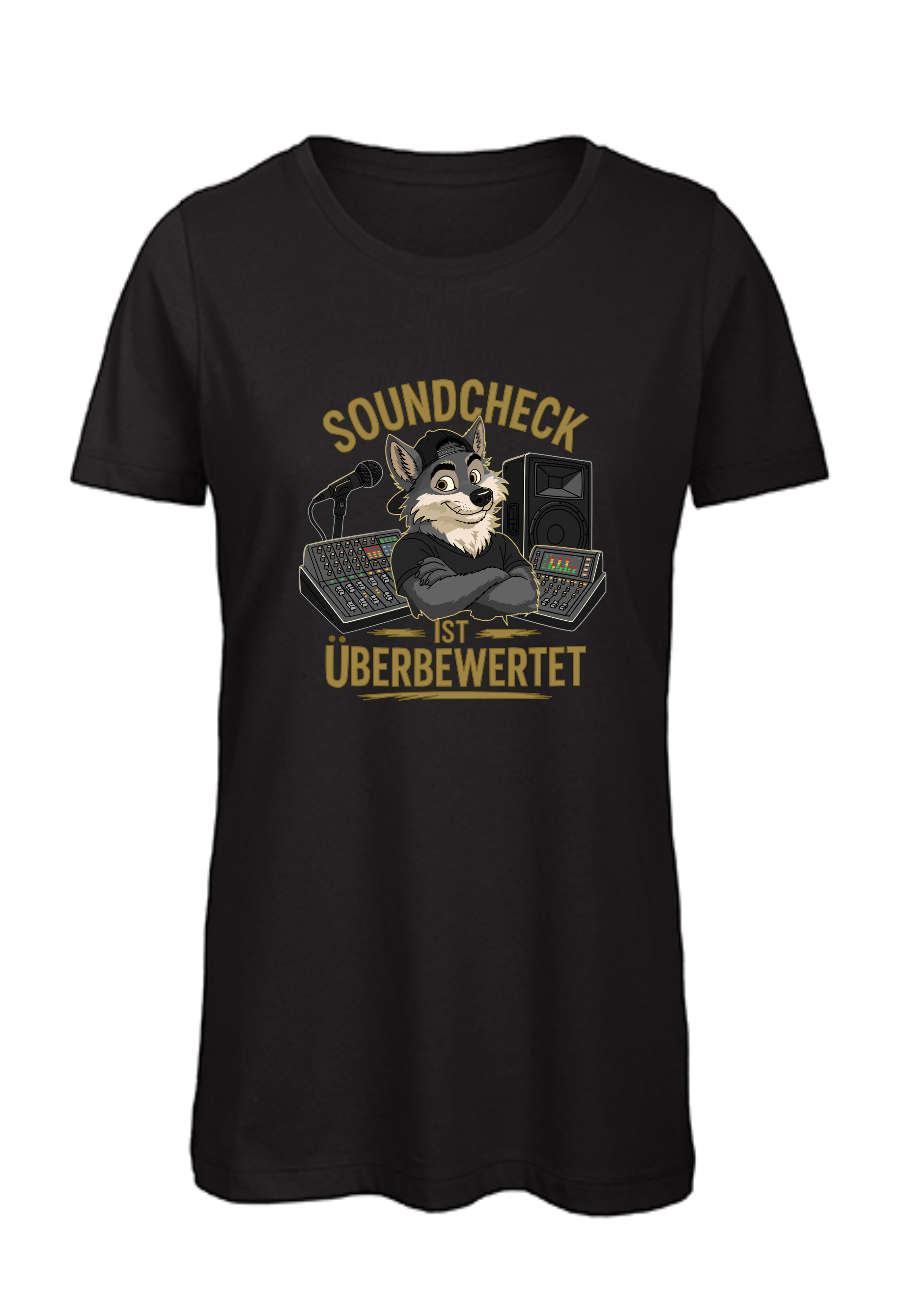 Soundcheck ist überbewertet - Wolf | Damen T-Shirt Rundhals