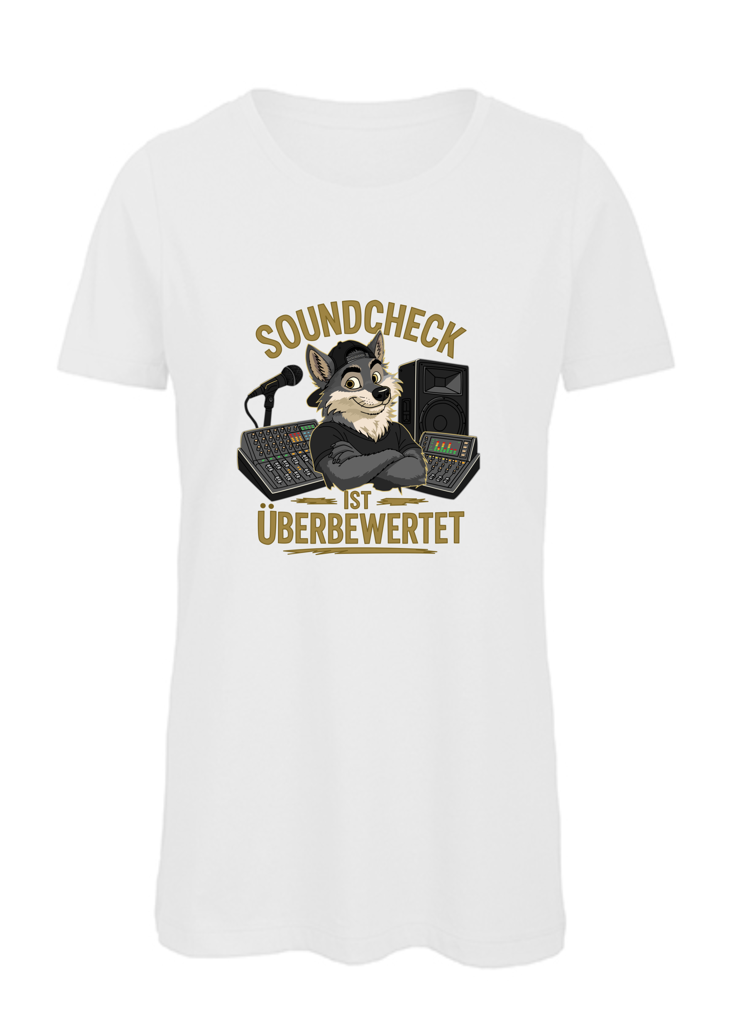 Soundcheck ist überbewertet - Wolf | Damen T-Shirt Rundhals