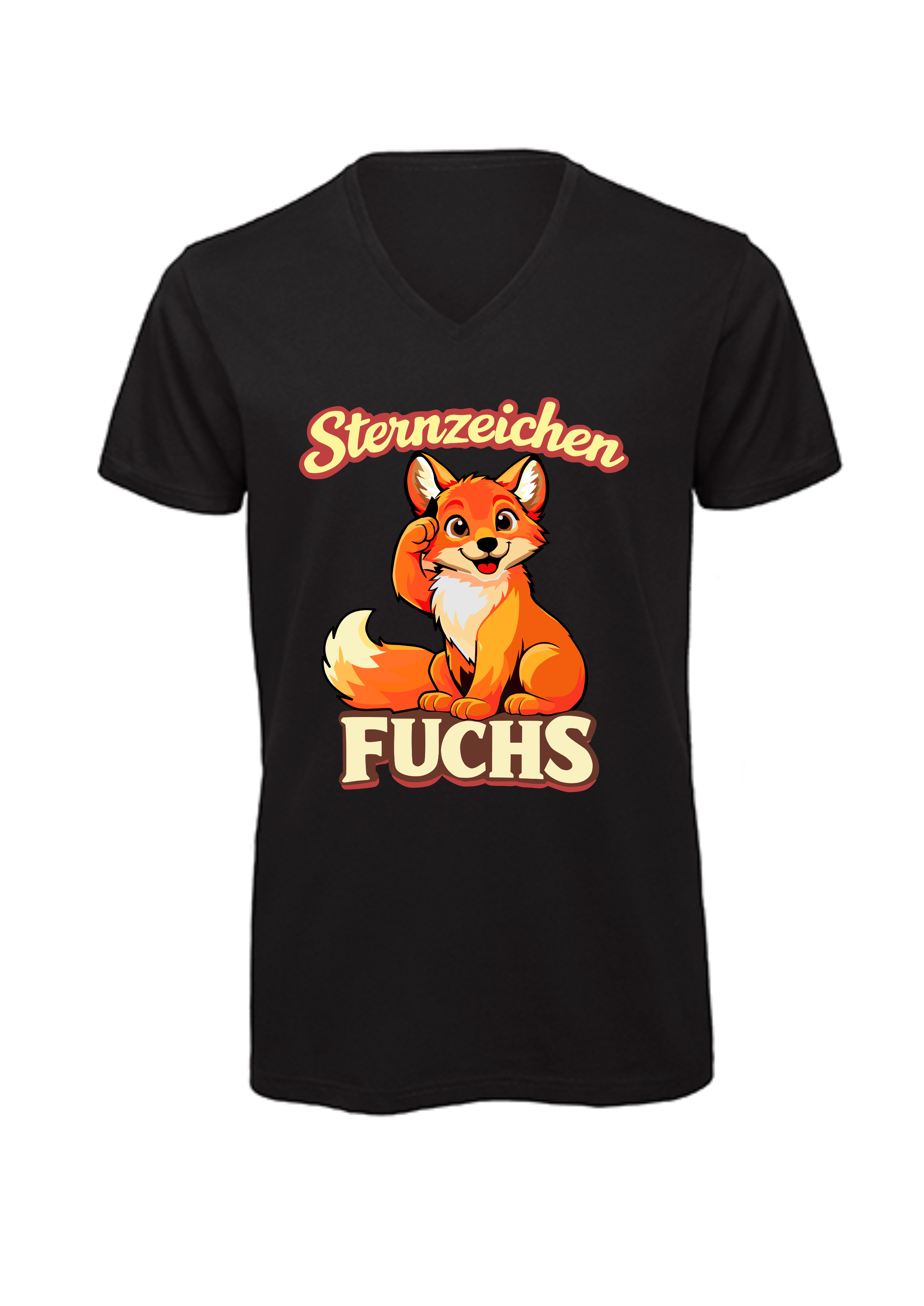Sternzeichen Fuchs | T-Shirt Herren V-Ausschnitt