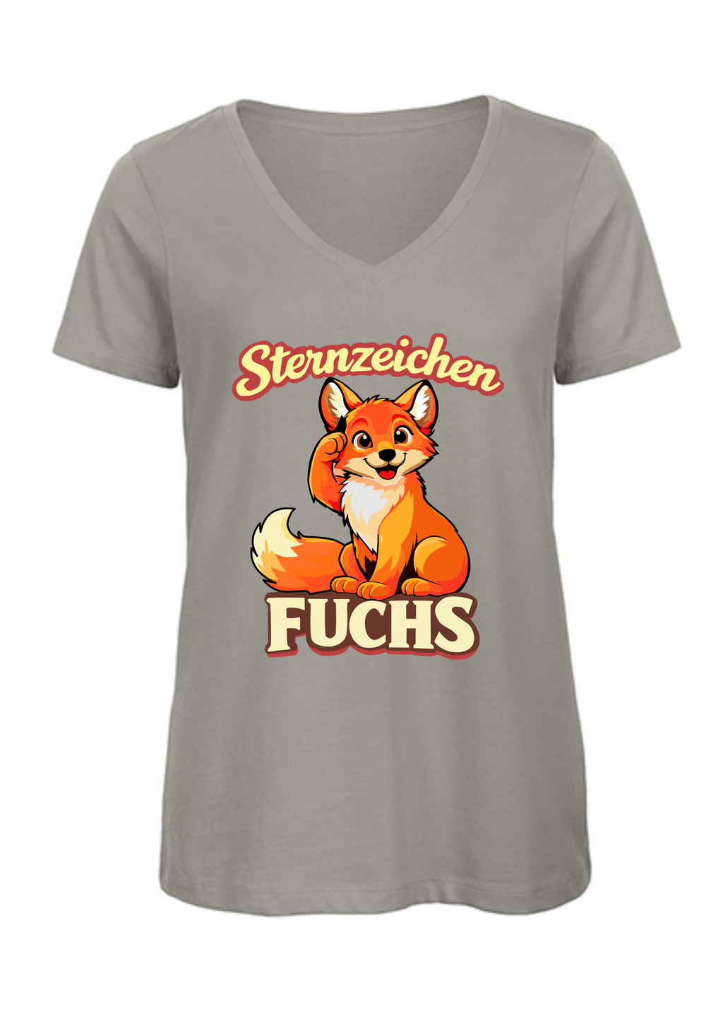 Sternzeichen Fuchs | Damen T-Shirt V-Ausschnitt