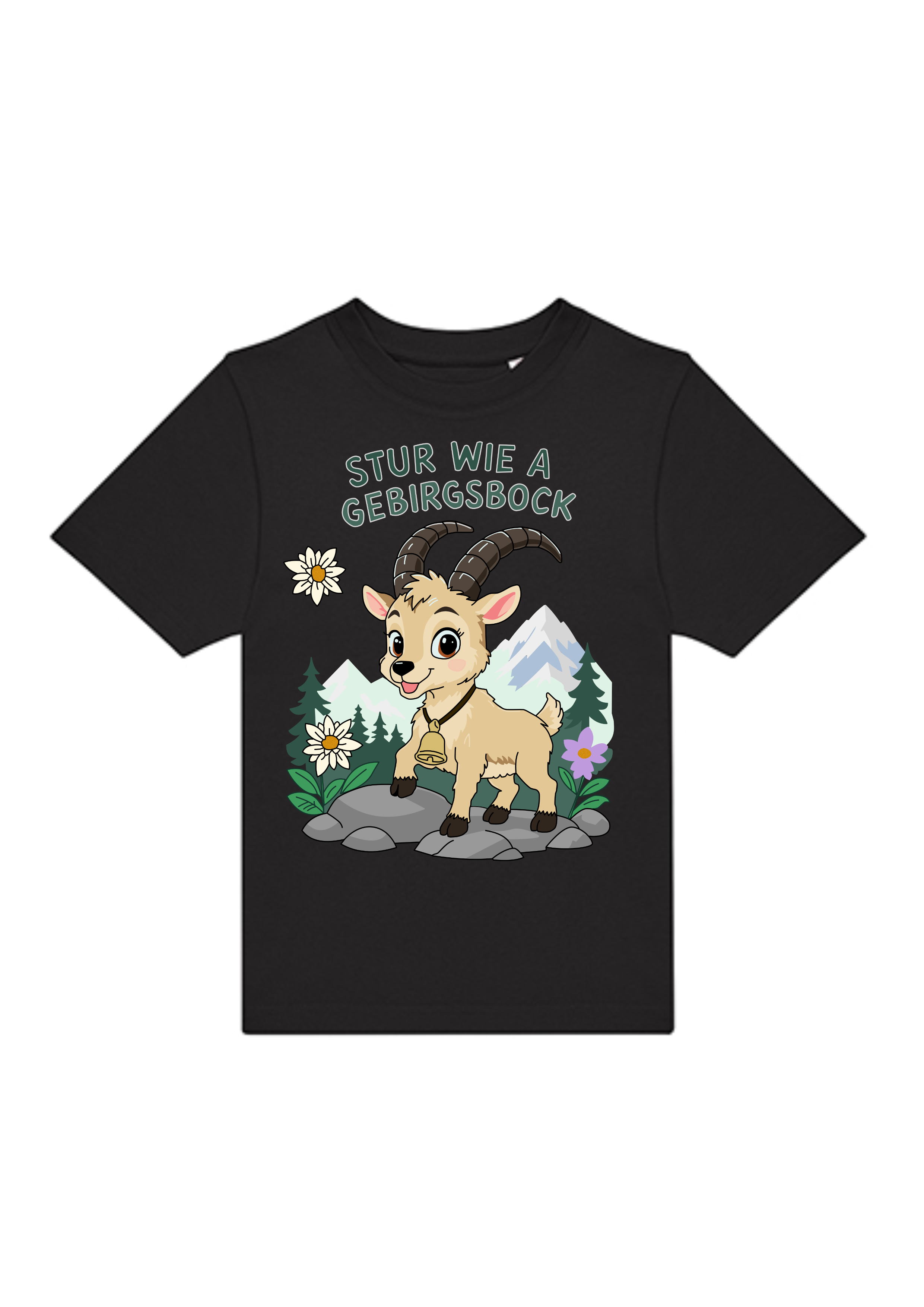 Stur wie a Gebirgsbock | Kinder T-Shirt Rundhals