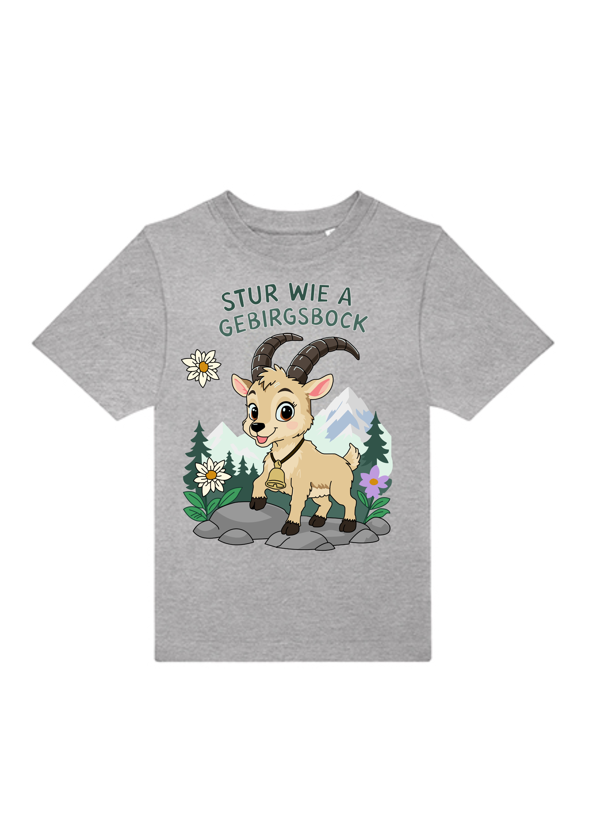 Stur wie a Gebirgsbock | Kinder T-Shirt Rundhals