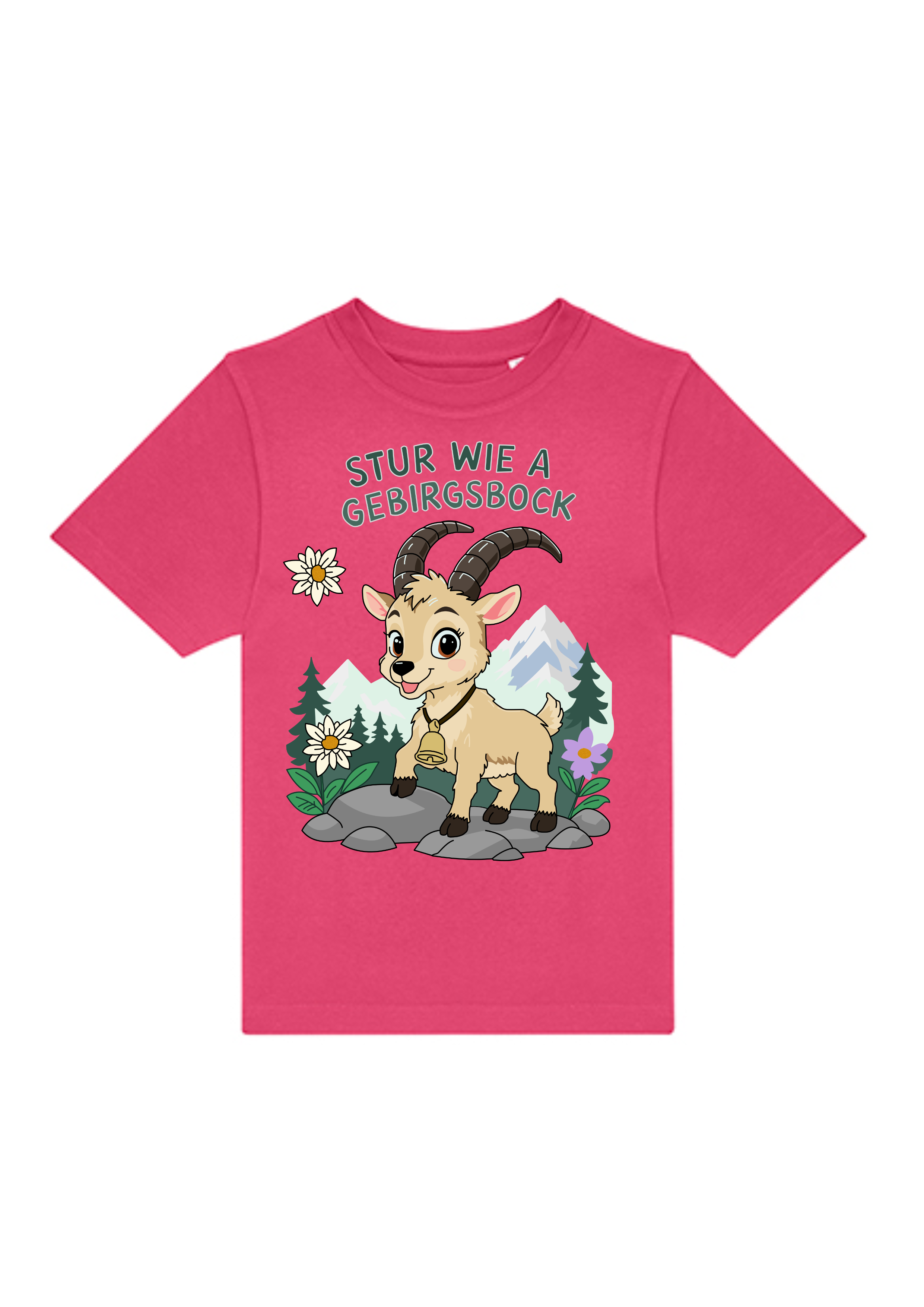 Stur wie a Gebirgsbock | Kinder T-Shirt Rundhals