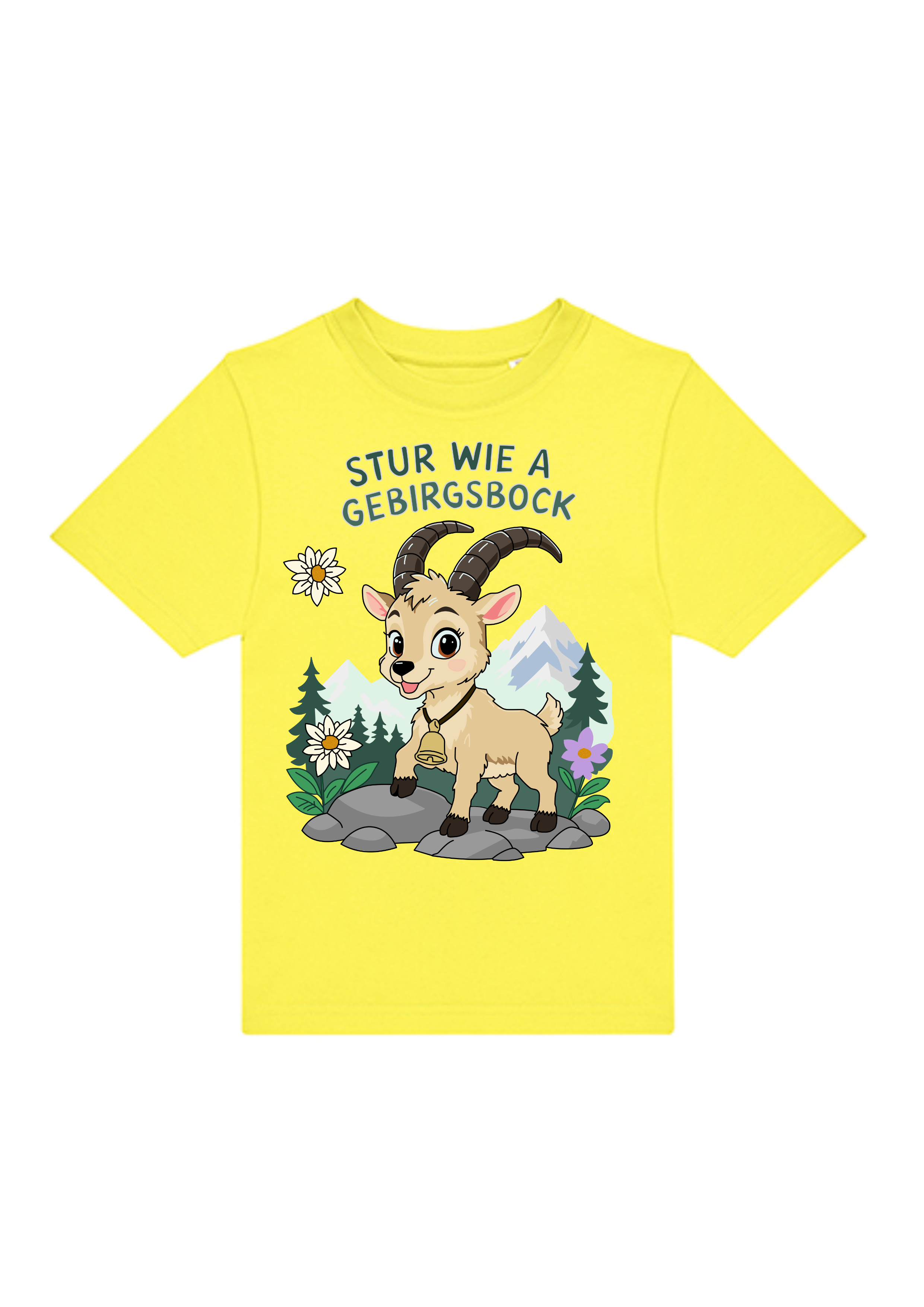 Stur wie a Gebirgsbock | Kinder T-Shirt Rundhals