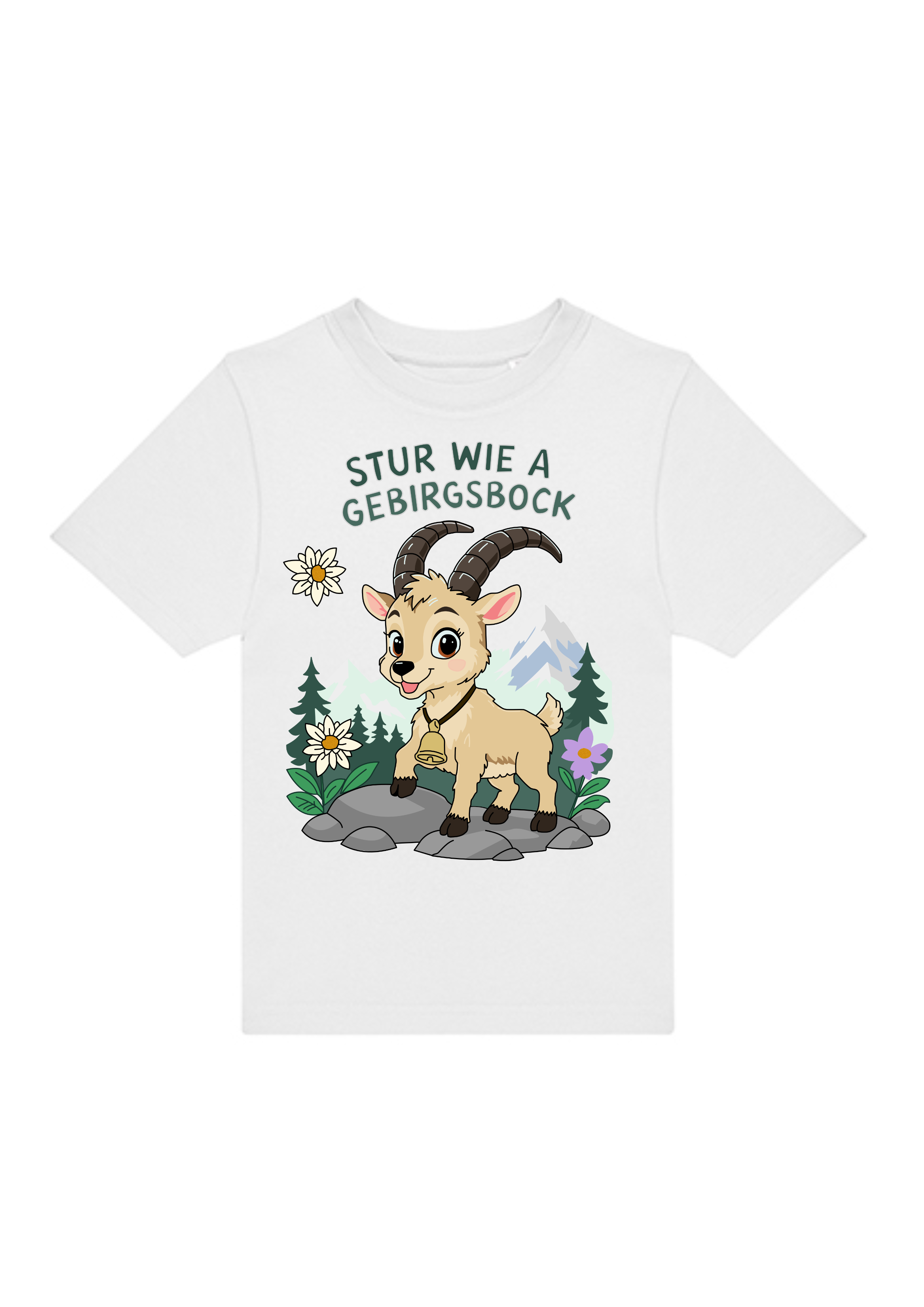 Stur wie a Gebirgsbock | Kinder T-Shirt Rundhals