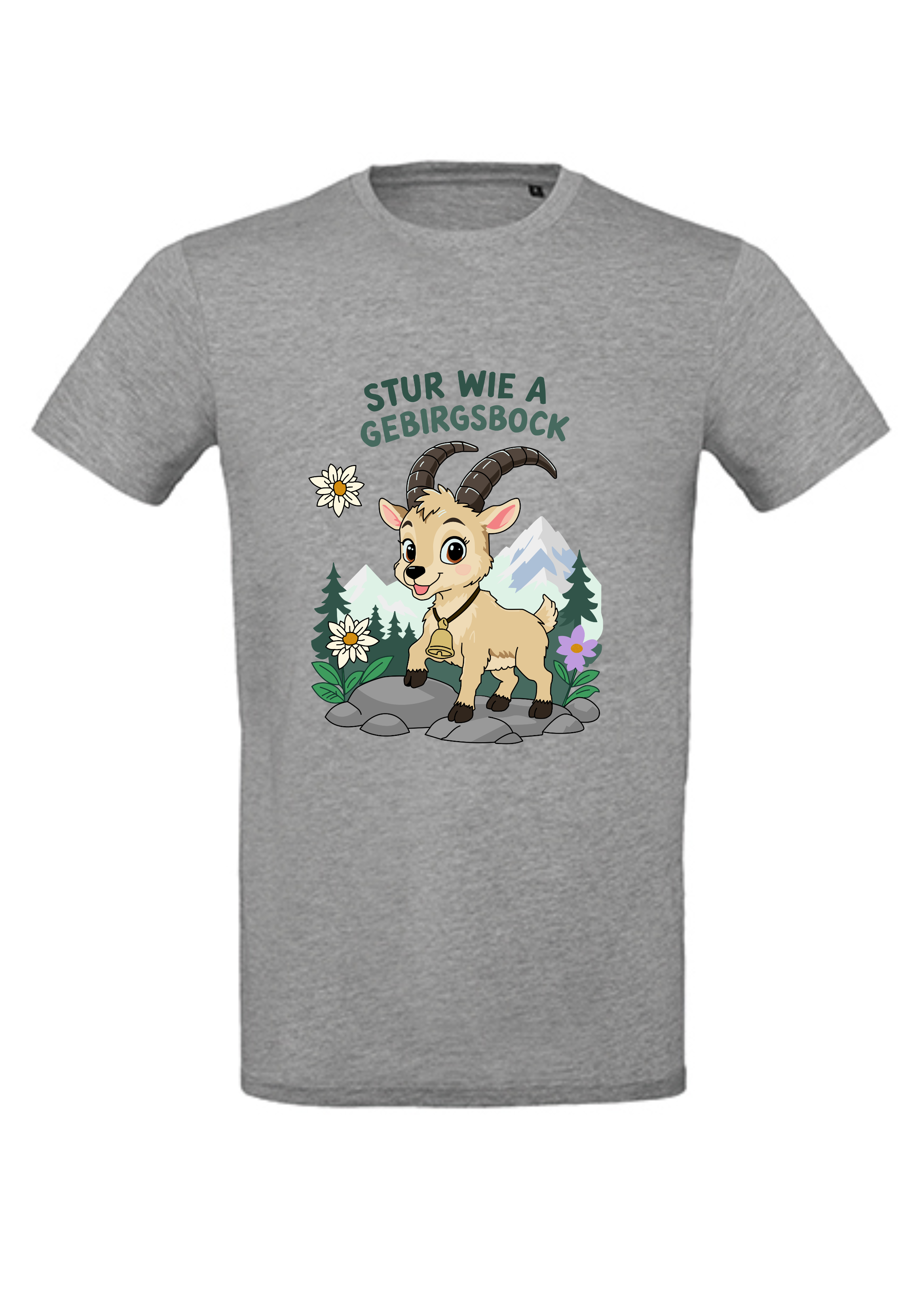 Stubborn as a Mountain Goat | Men's Crew Neck T-Shirt