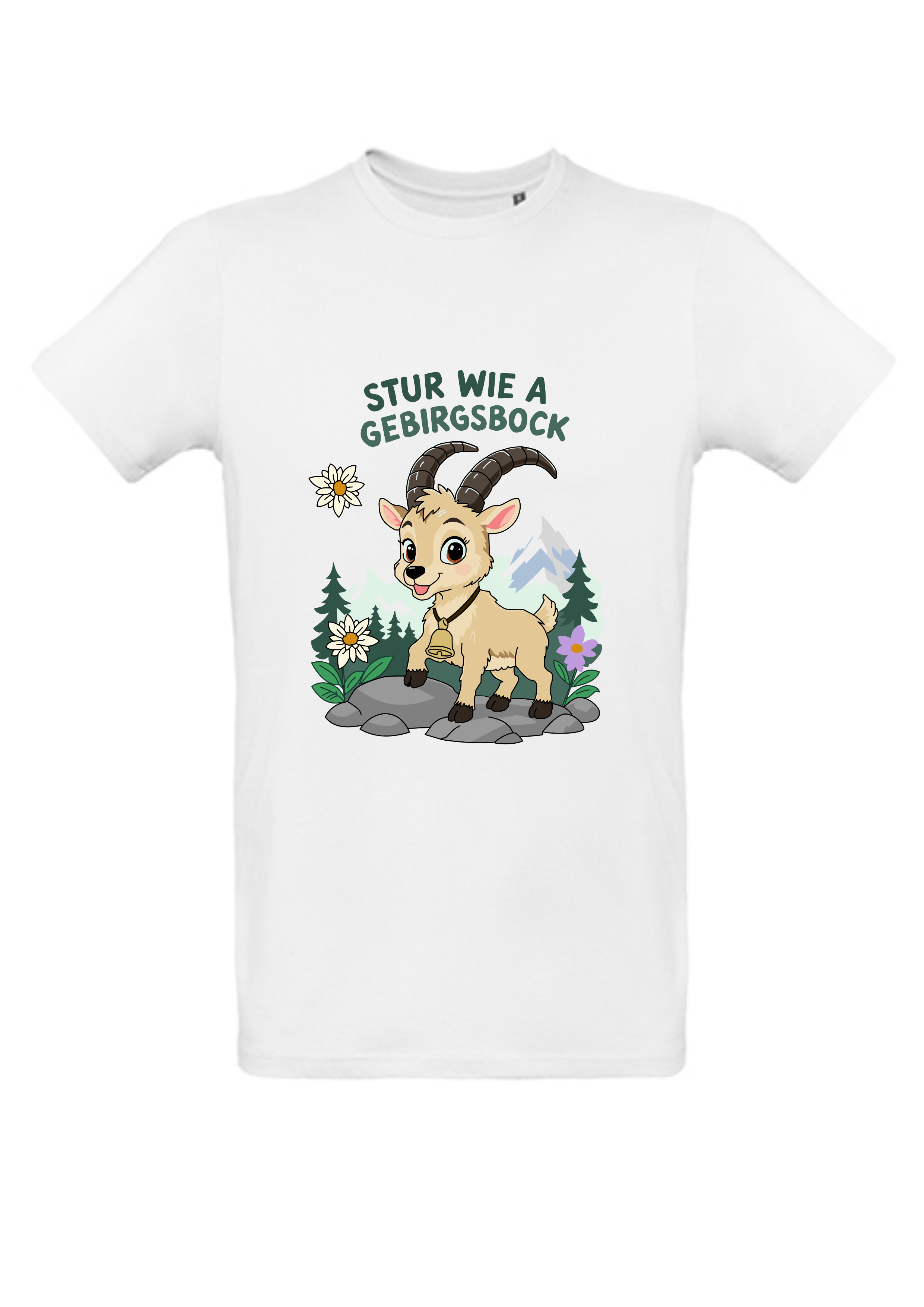 Stubborn as a Mountain Goat | Men's Crew Neck T-Shirt