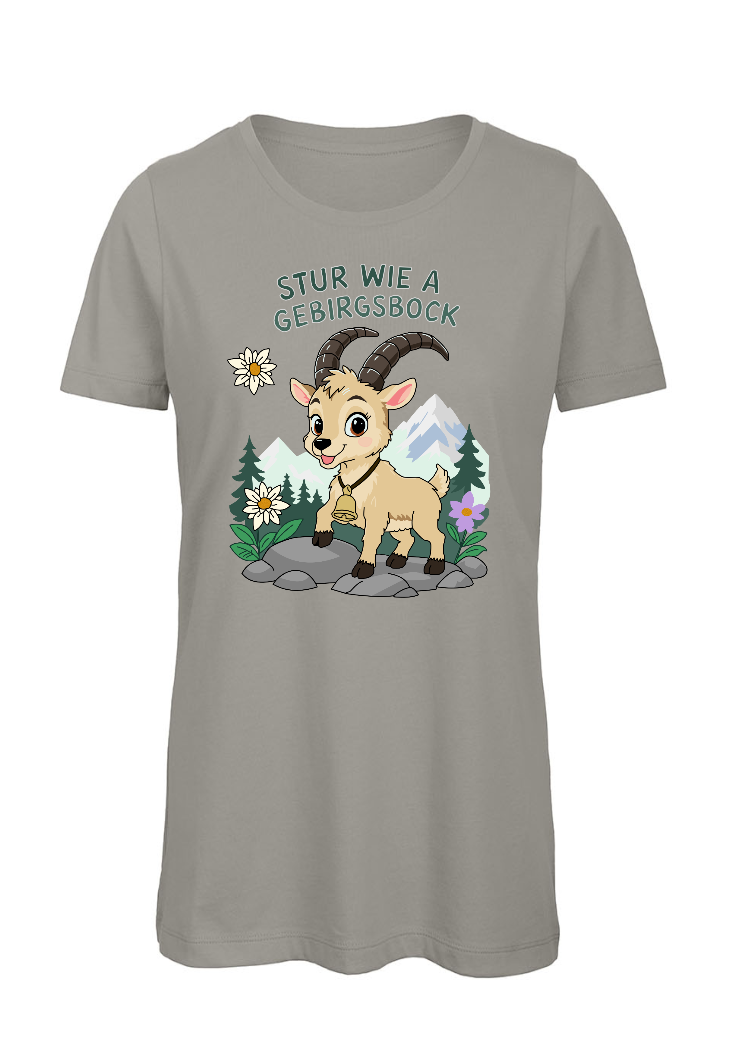 Stur wie a Gebirgsbock | Damen T-Shirt Rundhals