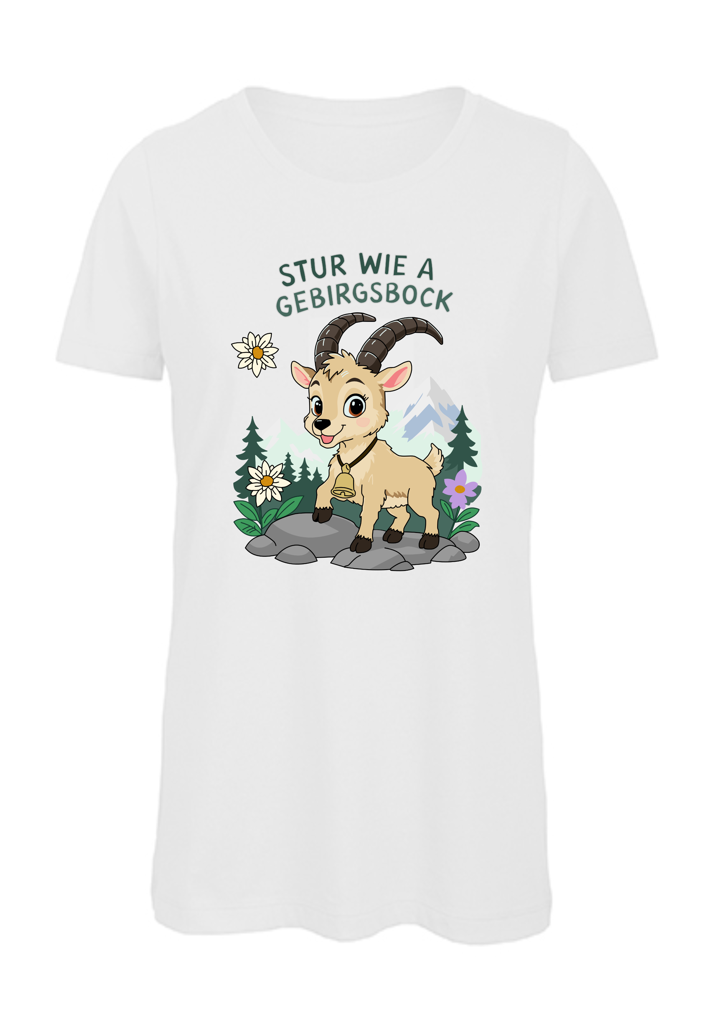 Stur wie a Gebirgsbock | Damen T-Shirt Rundhals