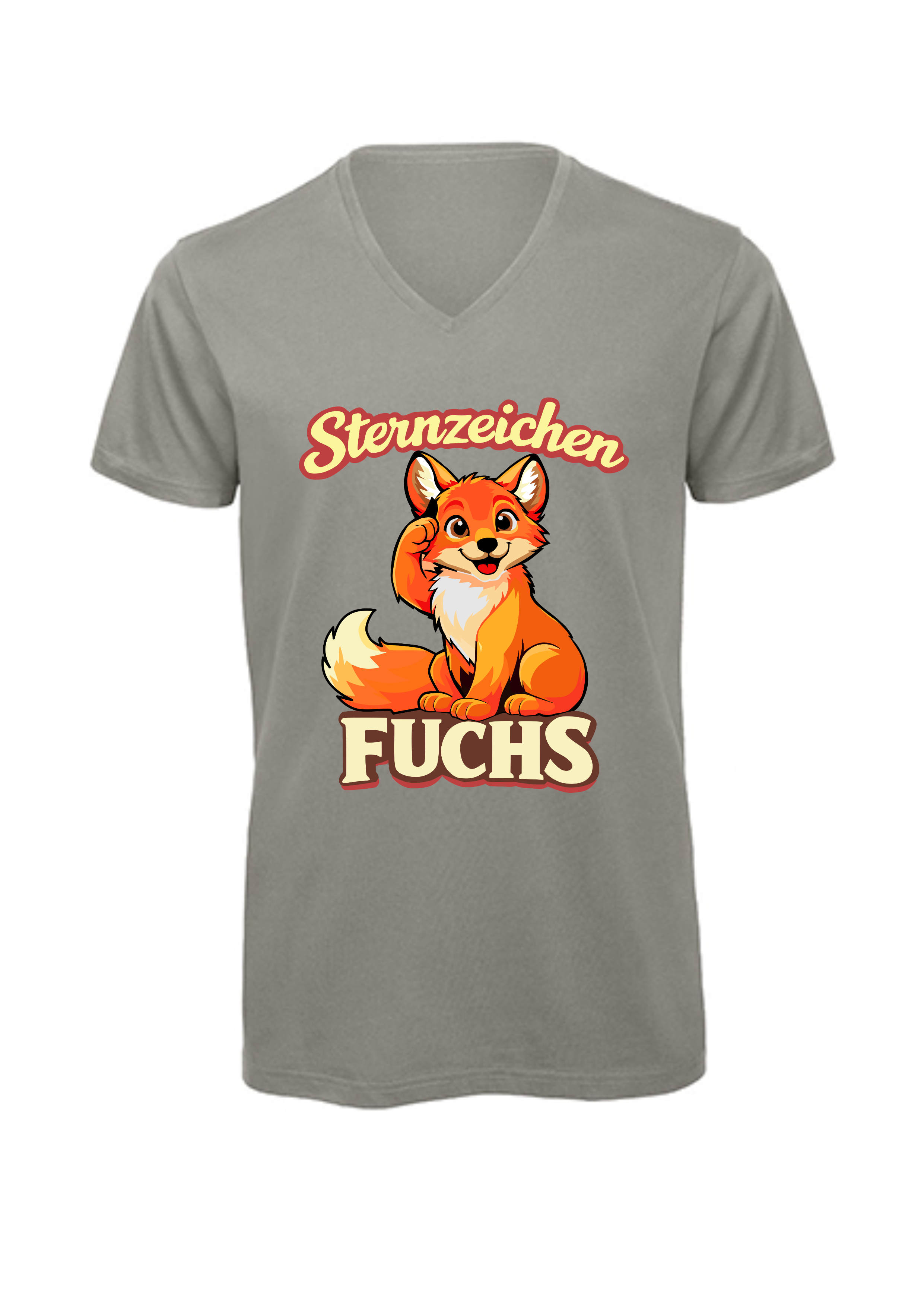Sternzeichen Fuchs | T-Shirt Herren V-Ausschnitt