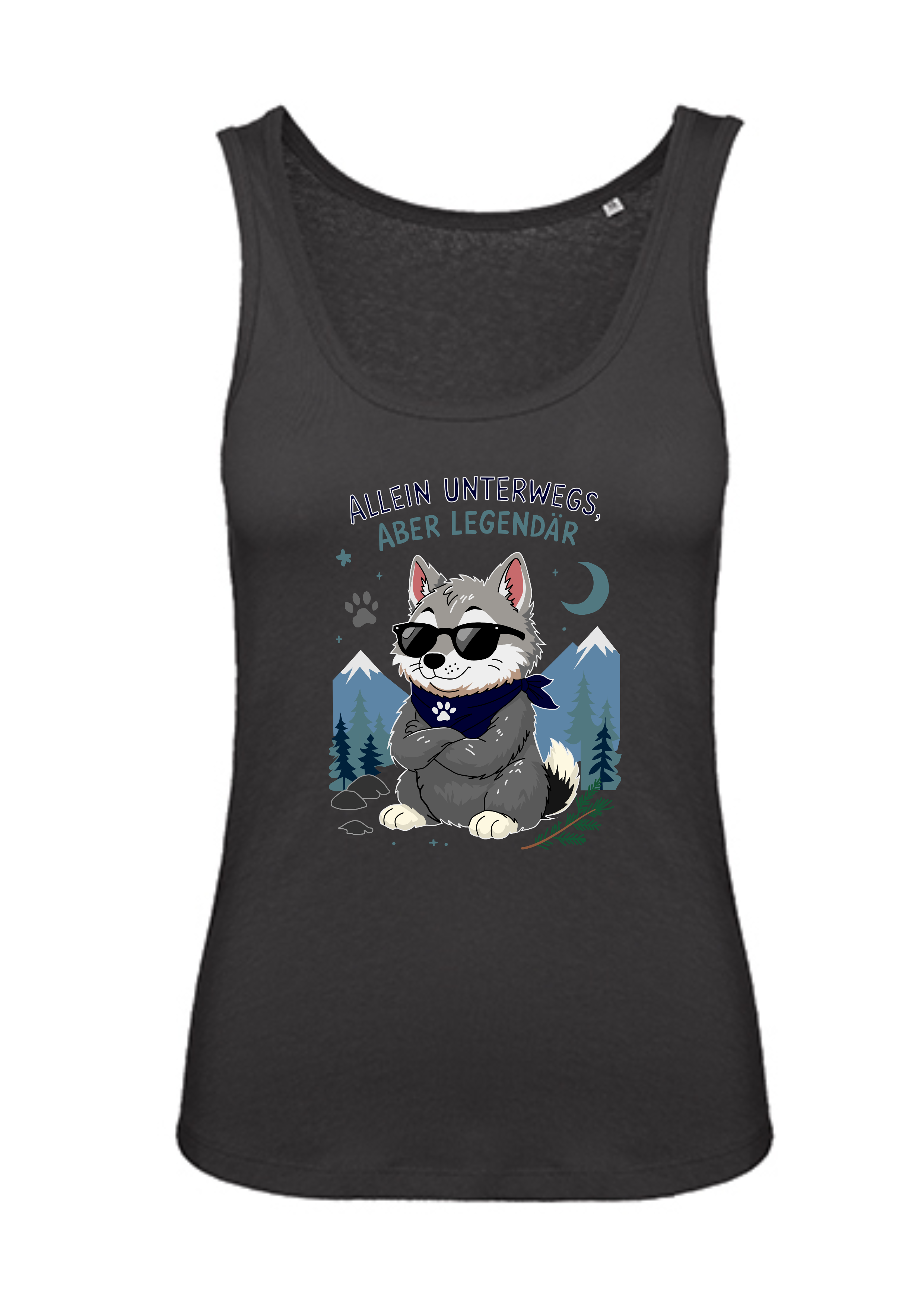 Allein unterwegs, aber legendär - Wolf | Damen-Tanktop