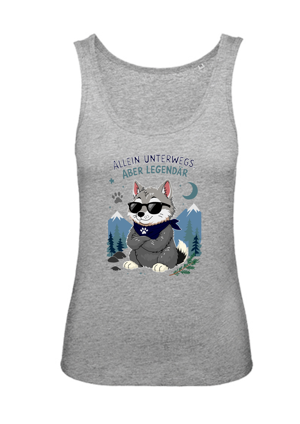 Allein unterwegs, aber legendär - Wolf | Damen-Tanktop
