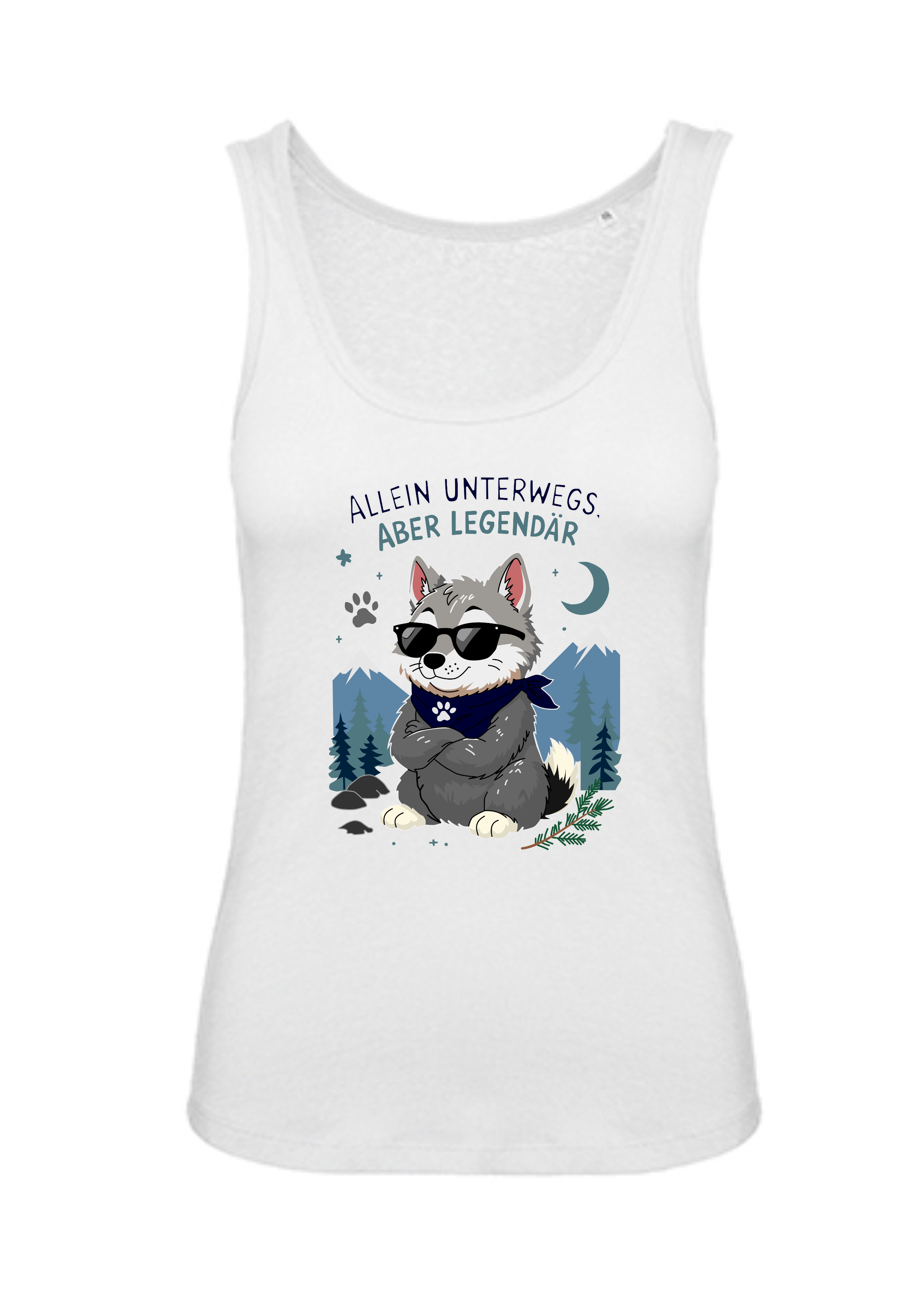 Allein unterwegs, aber legendär - Wolf | Damen-Tanktop
