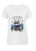 Allein unterwegs, aber legendär - Wolf | Damen T-Shirt V-Ausschnitt