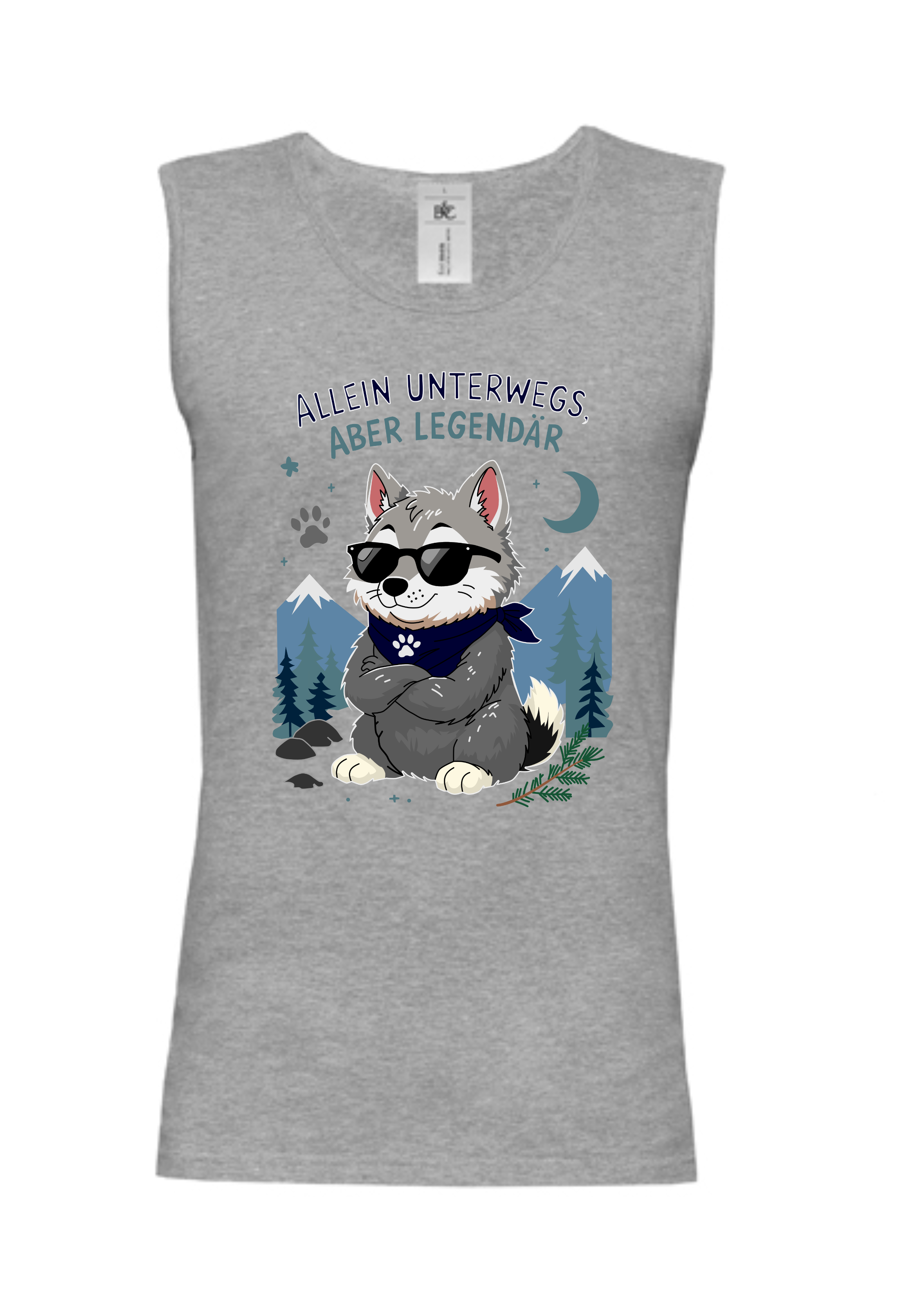 Allein unterwegs, aber legendär - Wolf - Tanktop Herren