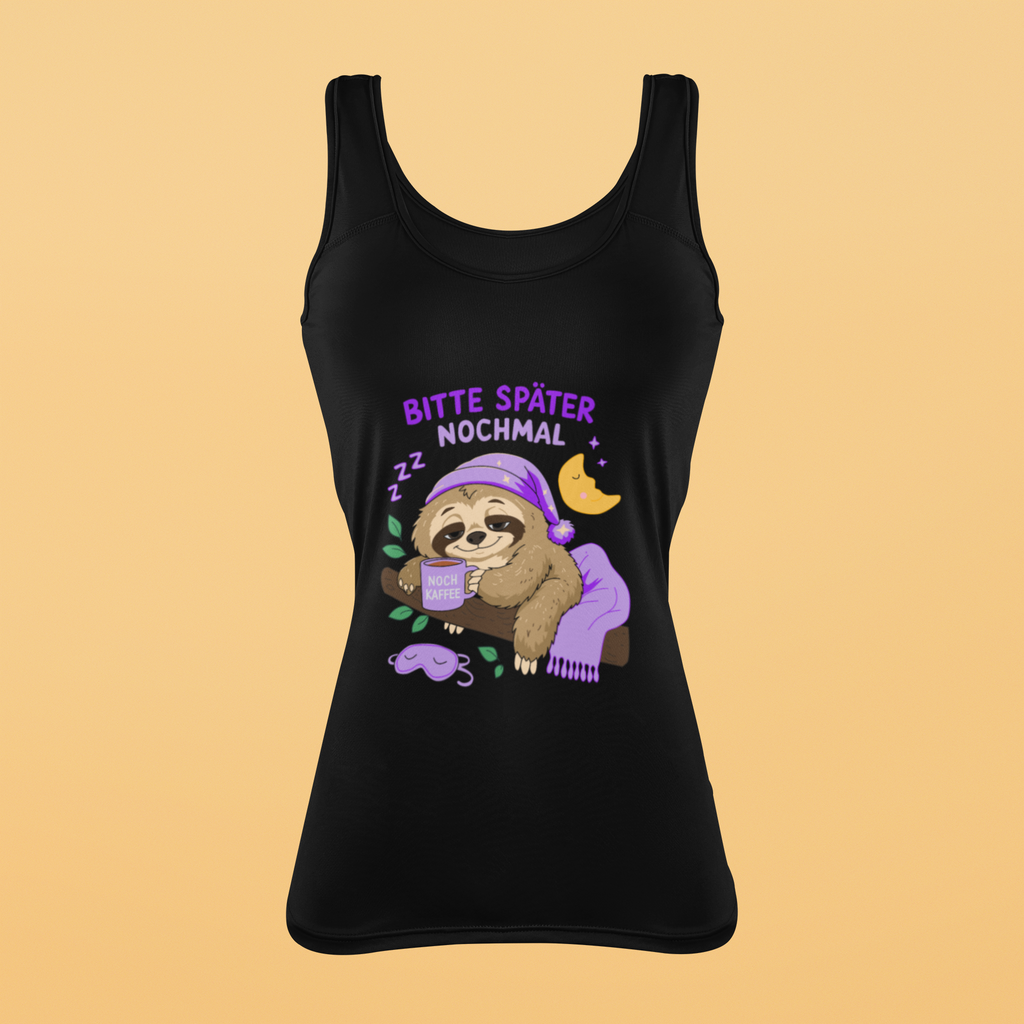 Bitte später nochmal - Faultier | Damen-Tanktop