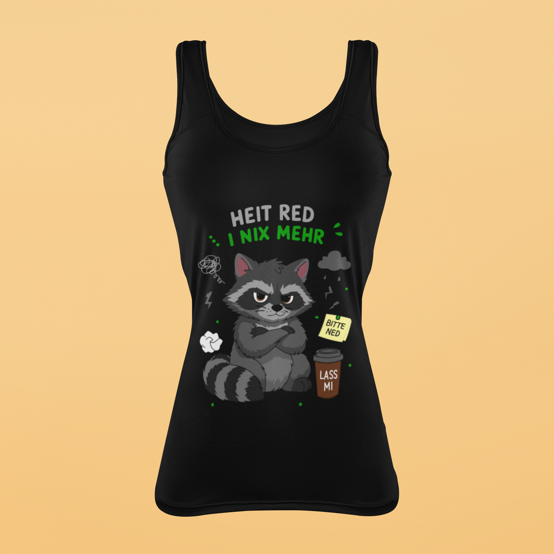 Heit red i nix mehr - Waschbär | Damen-Tanktop