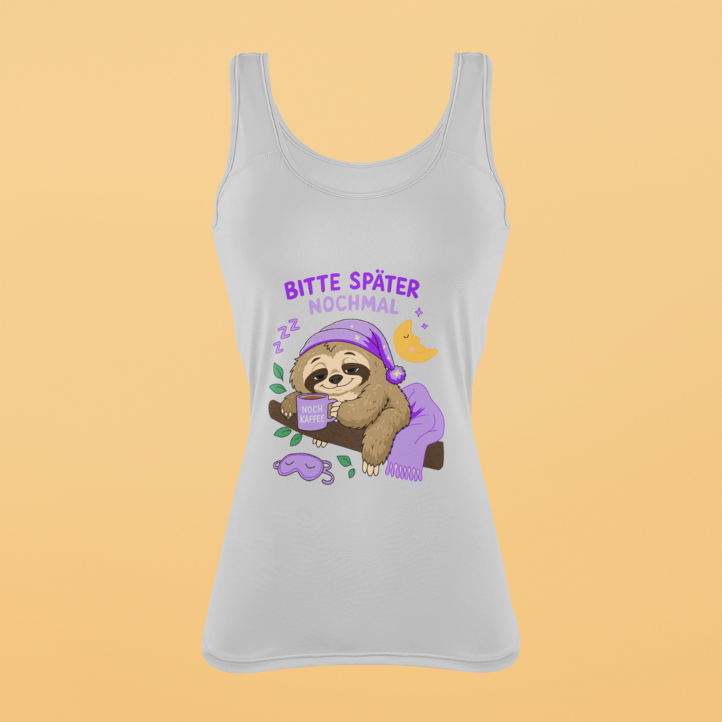 Bitte später nochmal - Faultier | Damen-Tanktop