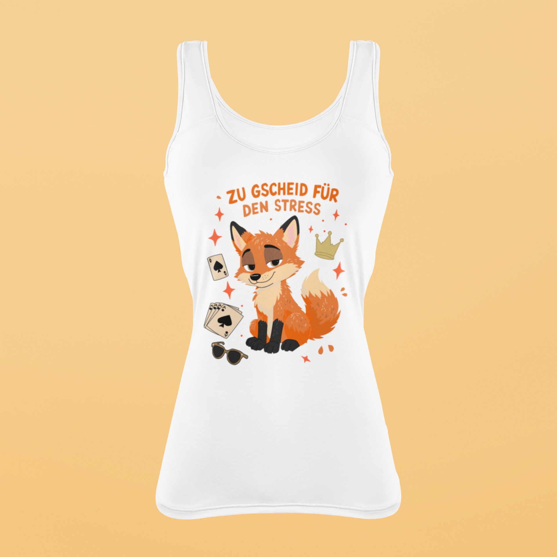 Zu gscheid für den Stress - Fuchs | Damen-Tanktop