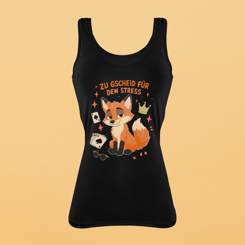 Zu gscheid für den Stress - Fuchs | Damen-Tanktop