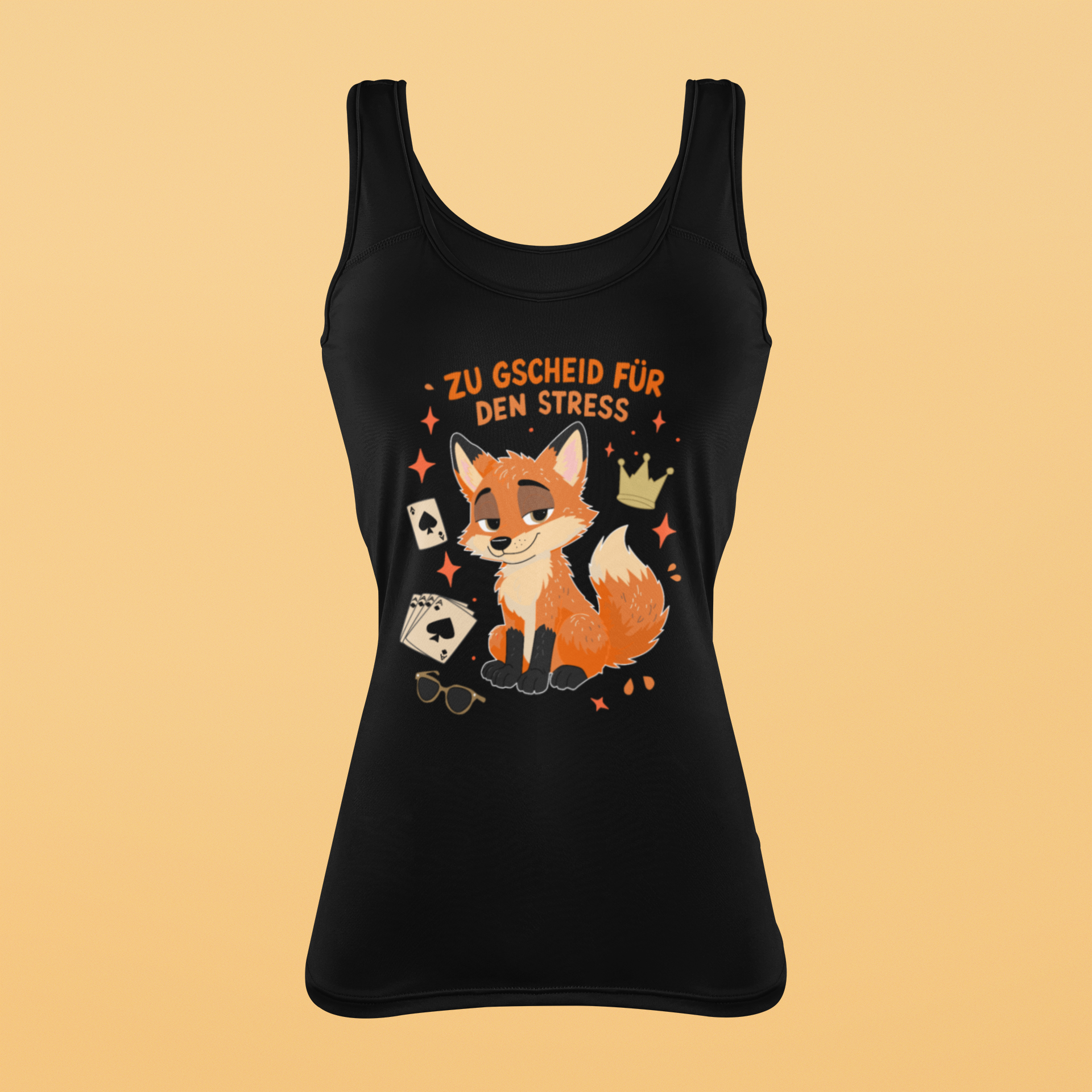 Zu gscheid für den Stress - Fuchs | Damen-Tanktop