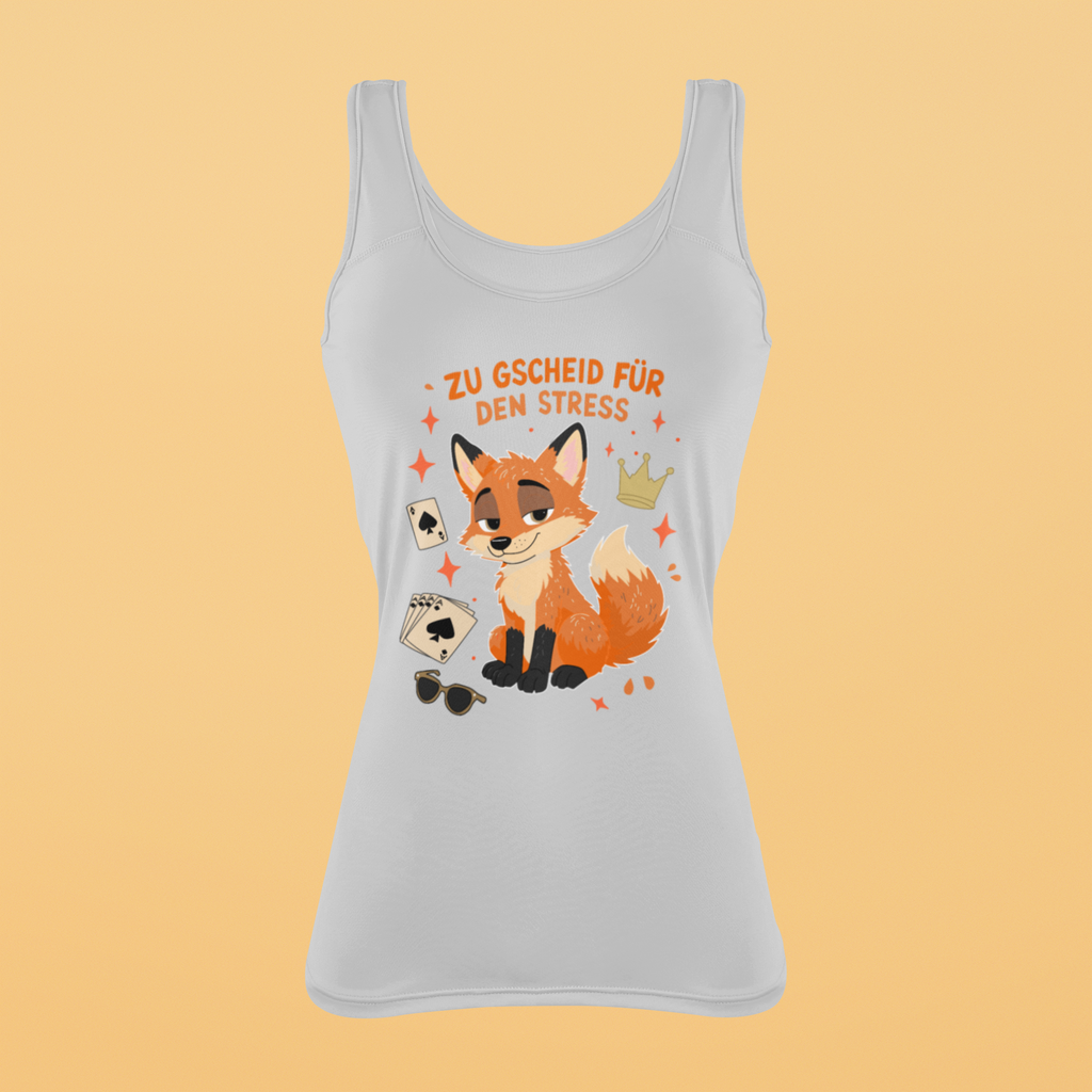 Zu gscheid für den Stress - Fuchs | Damen-Tanktop