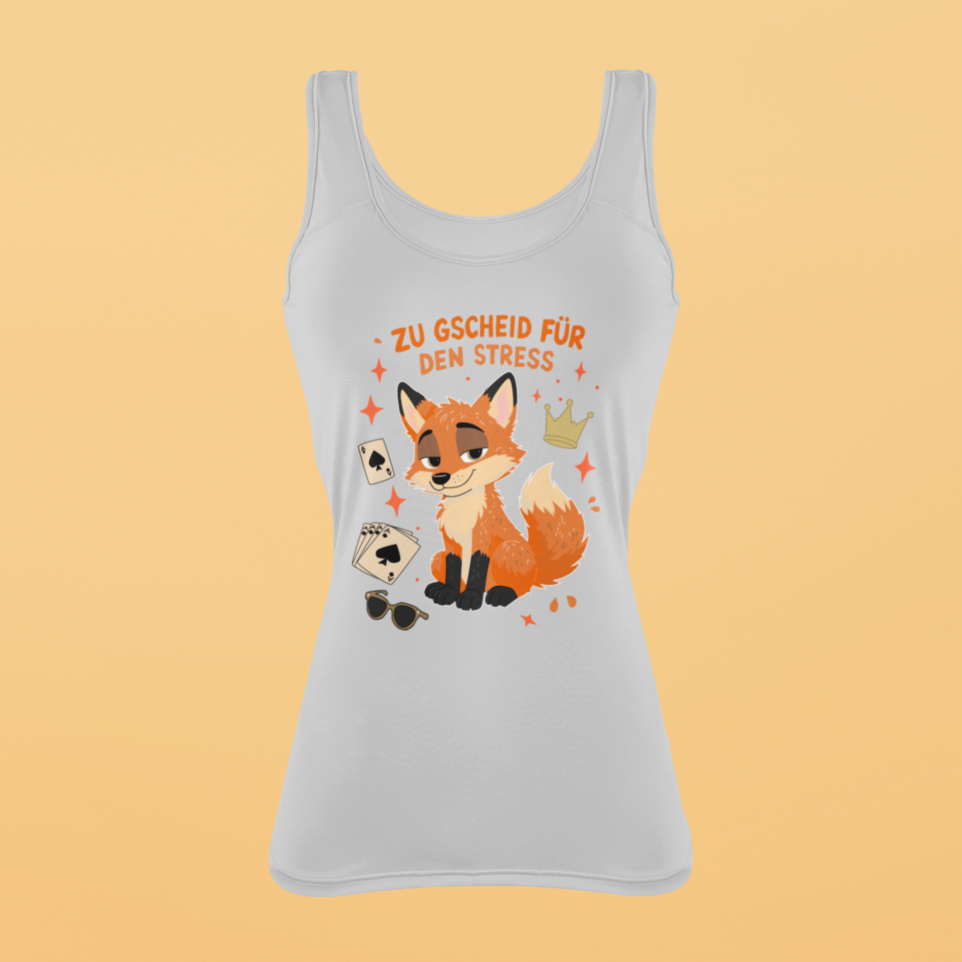 Zu gscheid für den Stress - Fuchs | Damen-Tanktop