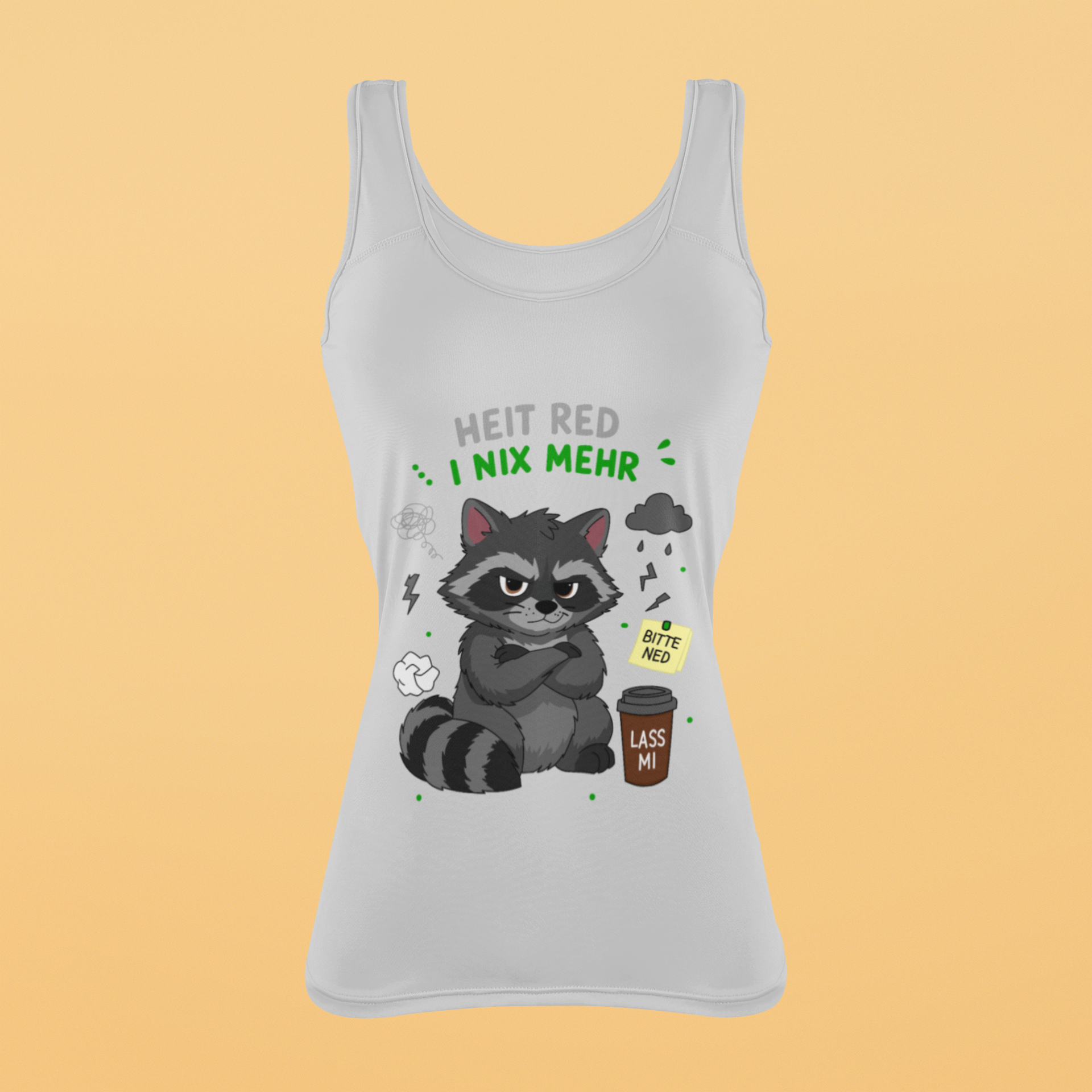 Heit red i nix mehr - Waschbär | Damen-Tanktop